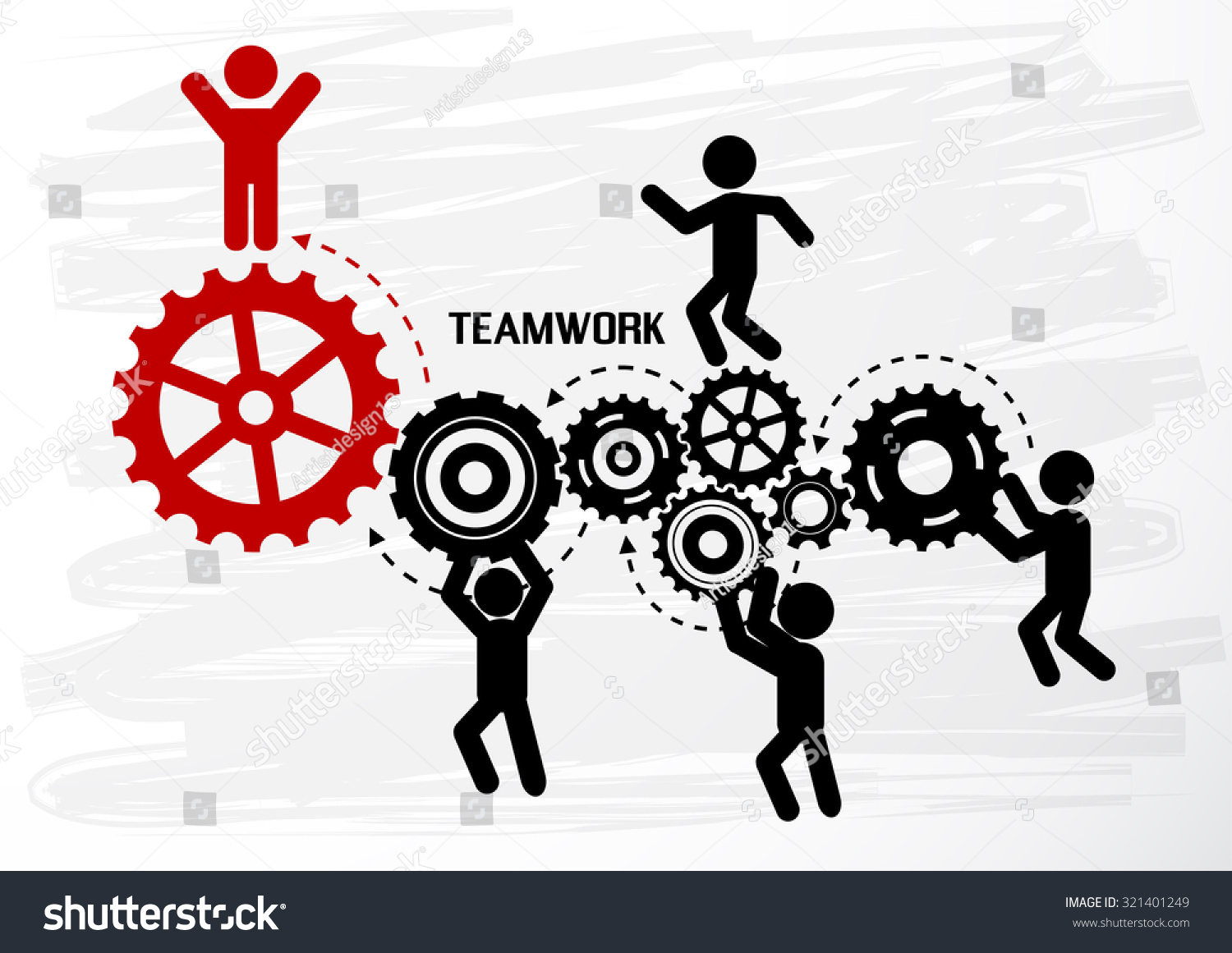 Teamwork Graphic Vector Design Stock Vector 321401249 - Shutterstock