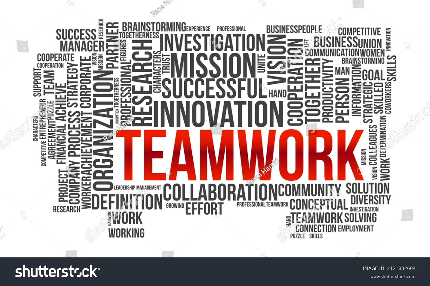 Teamwork Word Cloud Template Business Concept Stock Vector (Royalty ...