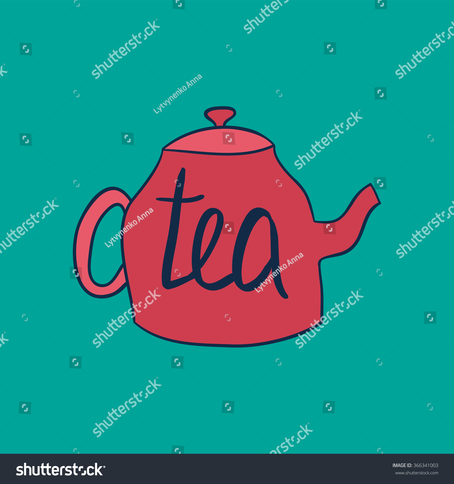 Teapot Vector Illustration Stock Vector (Royalty Free) 366341003 ...
