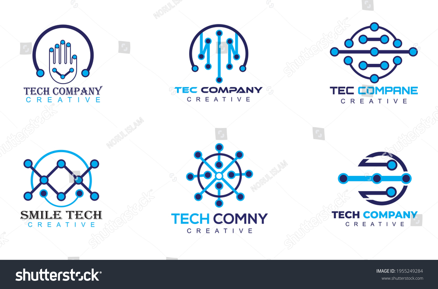 Tec Logo Design Print Ready File Stock Vector (Royalty Free) 1955249284 ...