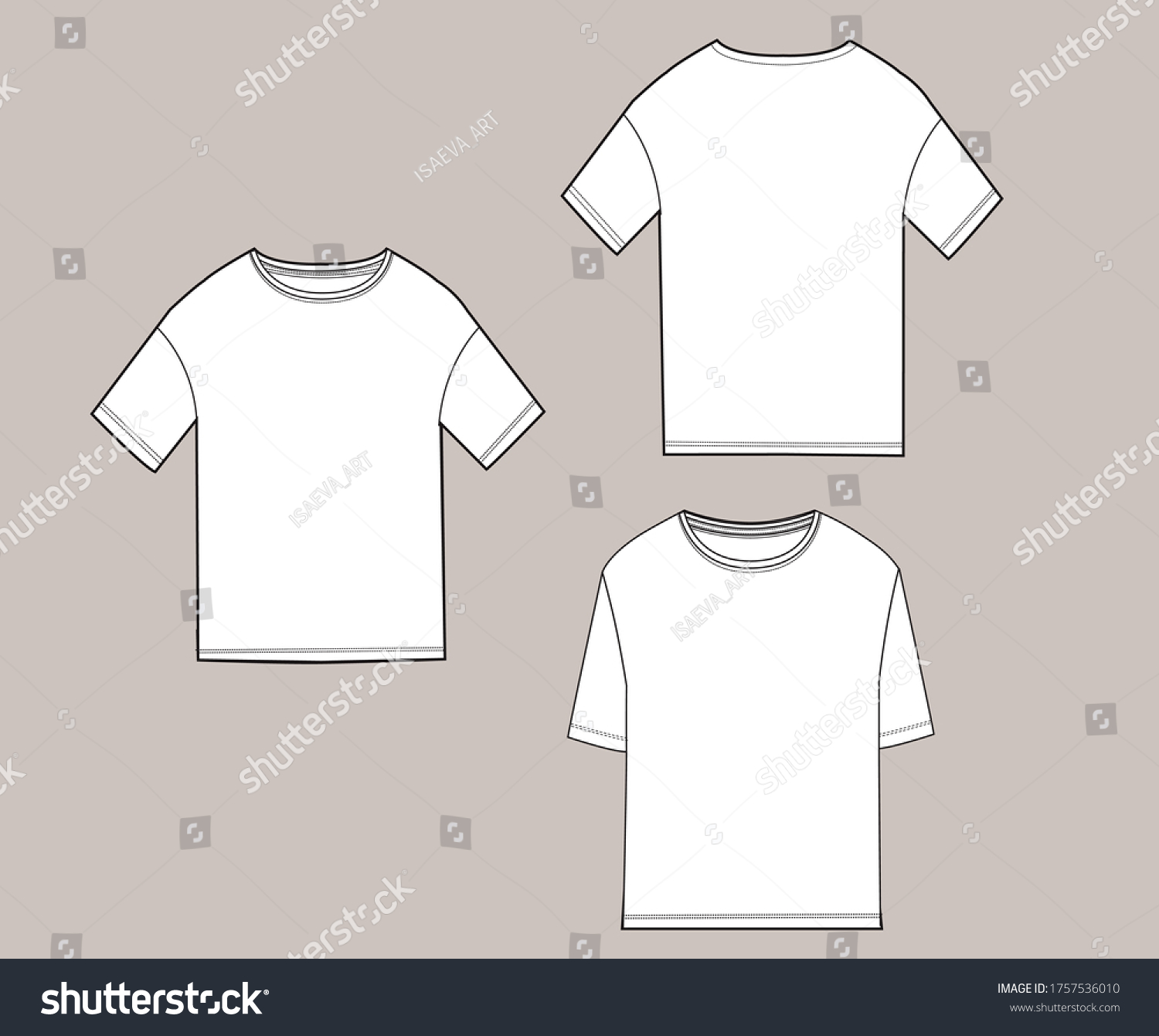 Technical Drawing Apparel Fashion Sketch Template Stock Vector (Royalty ...