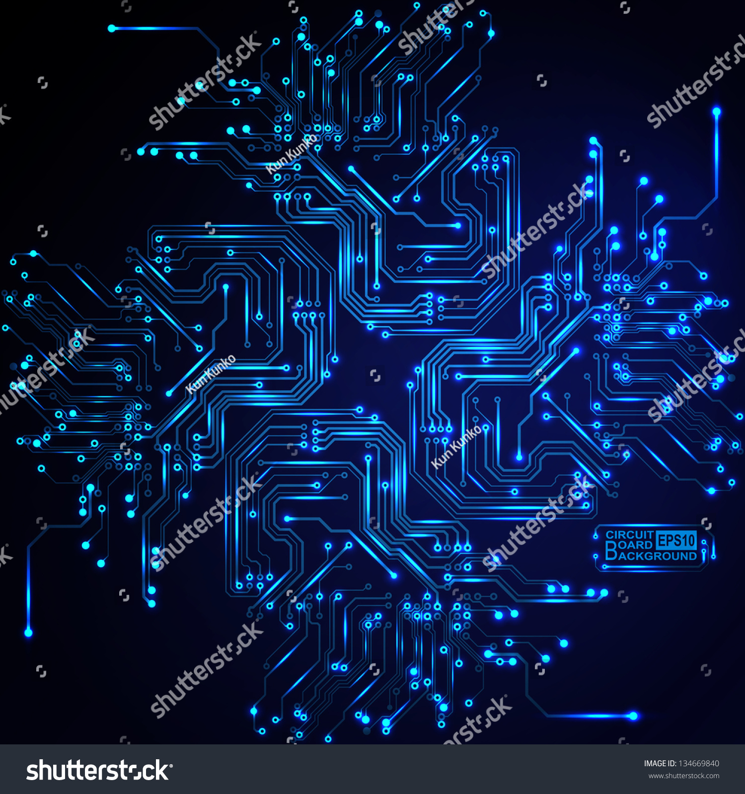 Technological Vector Background With A Circuit Board Texture ...