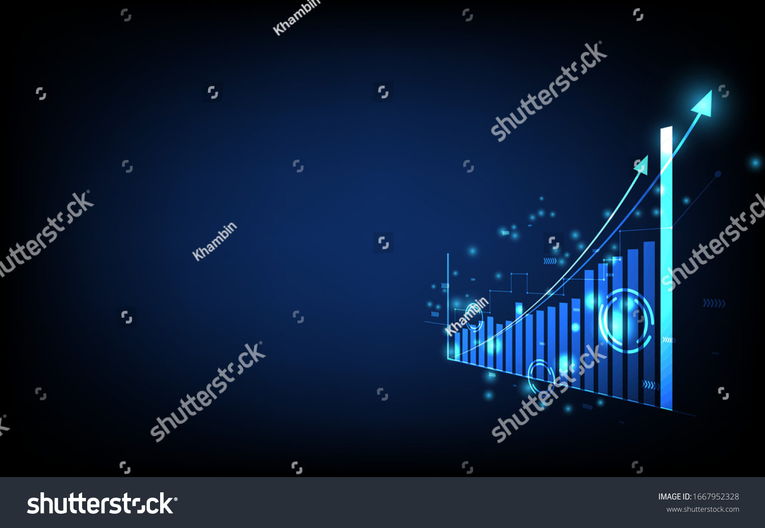 SVG of technology business background, graph financial with social network diagram concept, futuristic digital innovation background vector illustration svg
