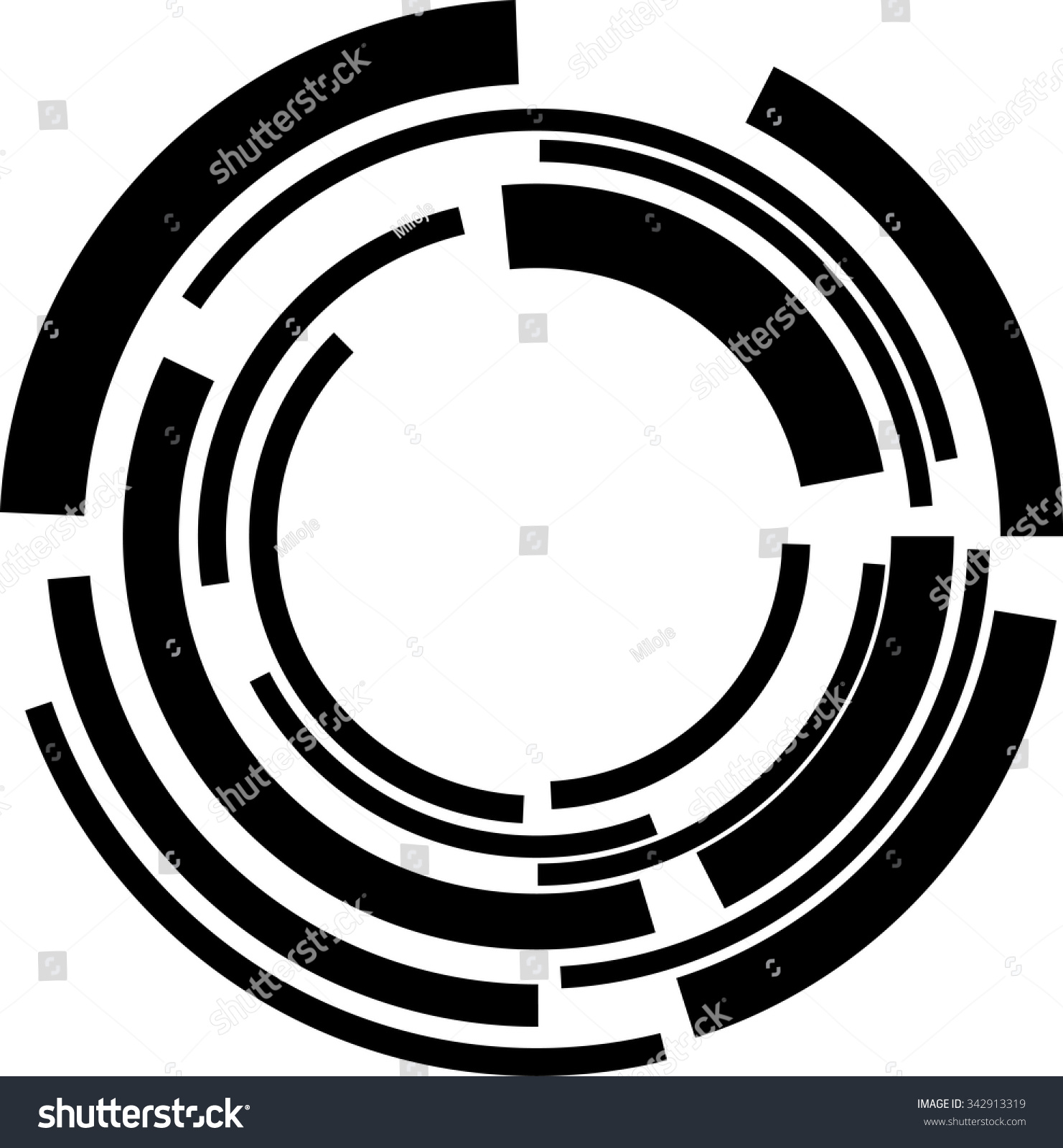 Technology Circle Lines Stock Vector 342913319 - Shutterstock