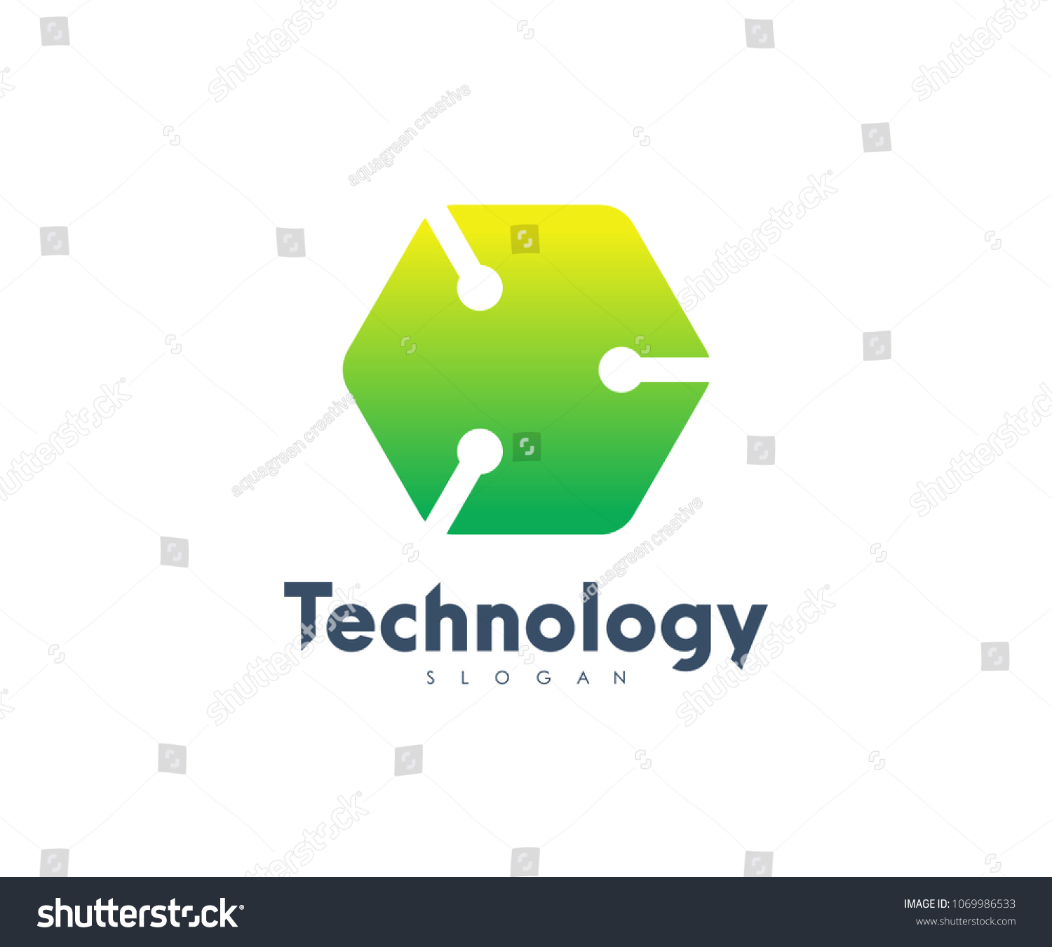 Technology Hexagonal Logo Modern Minimalist Futuristic Stock Vector ...