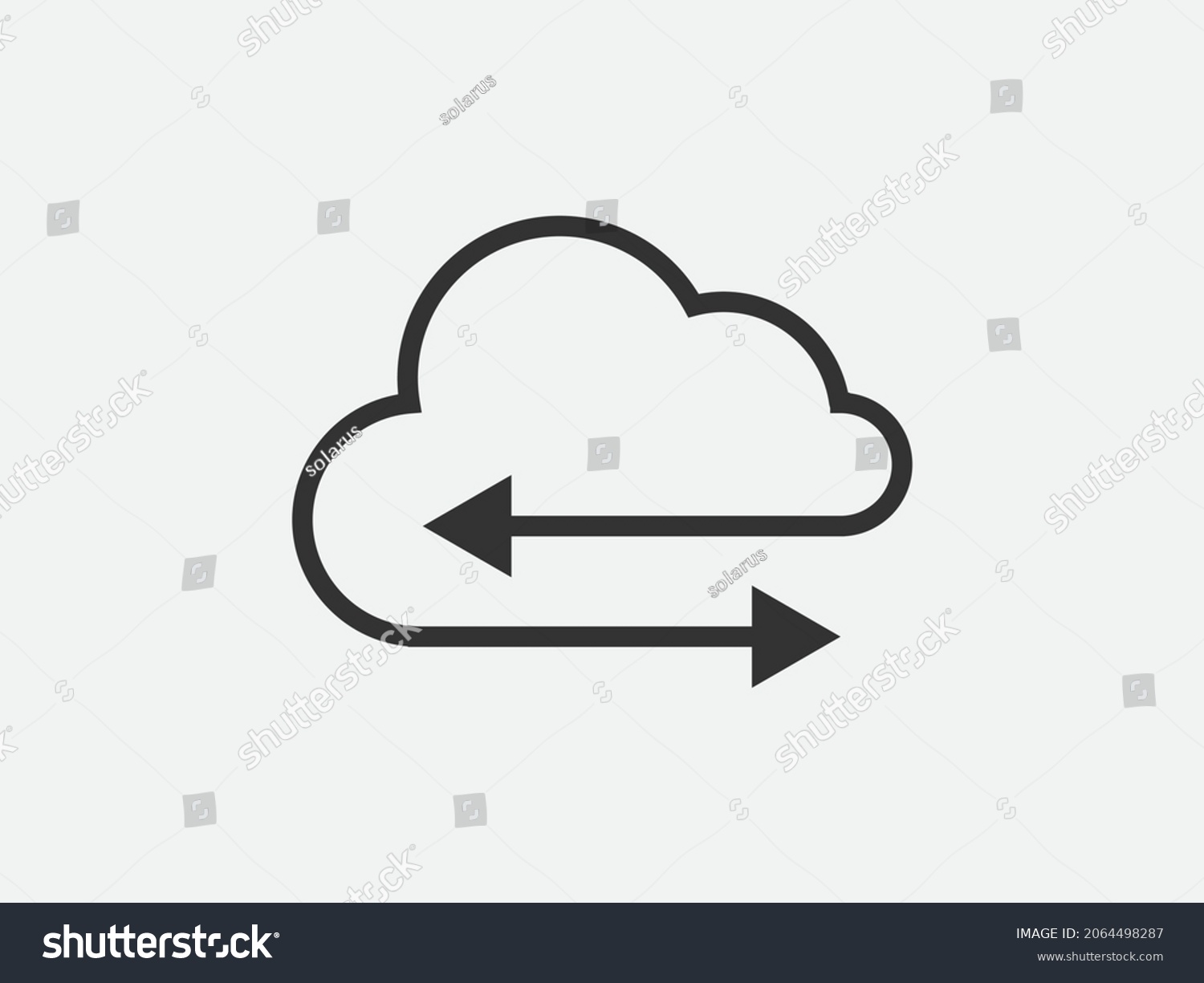 Technology Icon Vector Cloud Computing Connection Stock Vector (Royalty ...