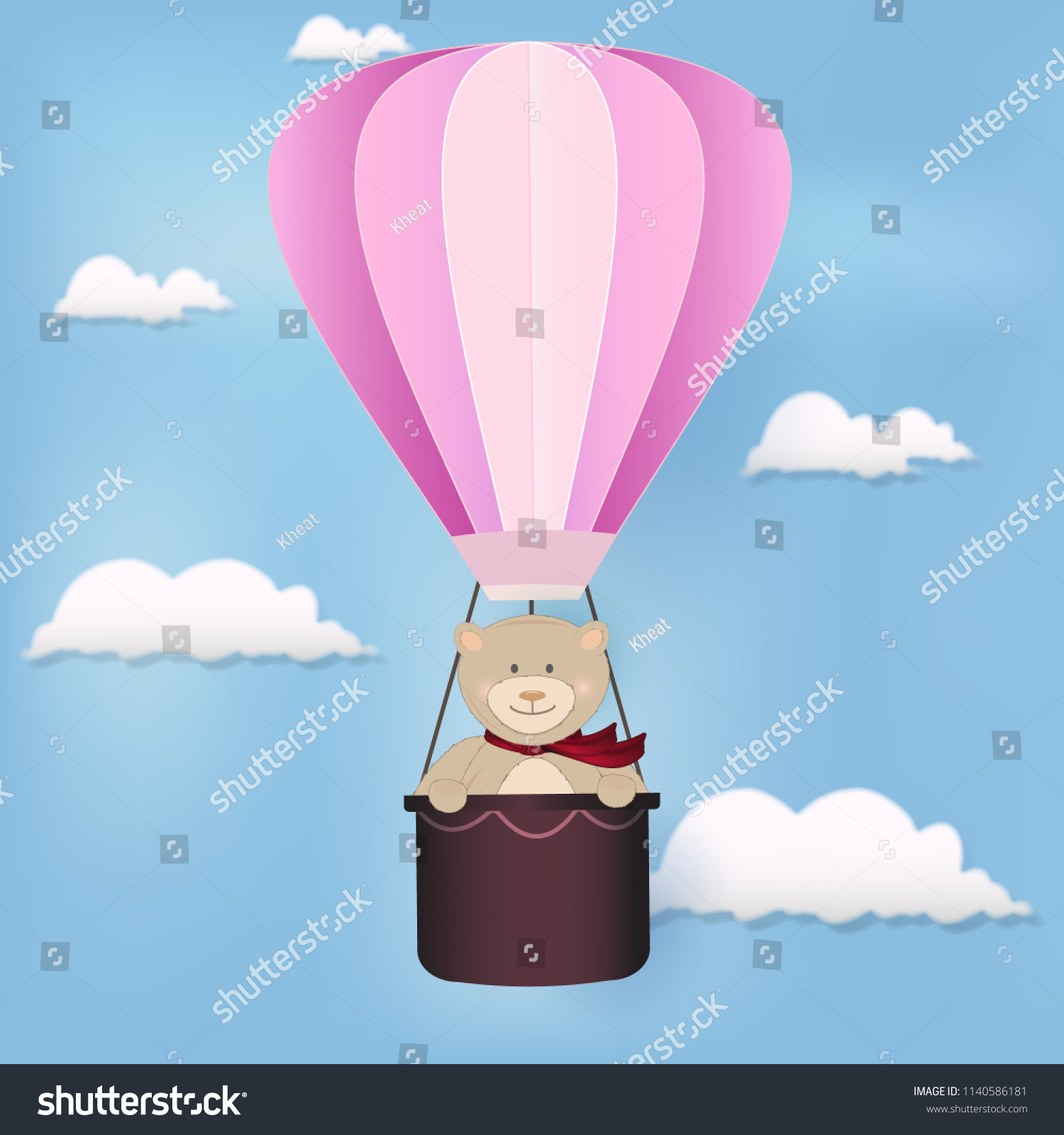 floating teddy bear balloon