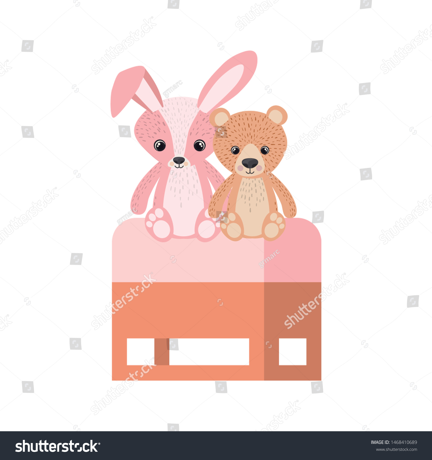 Teddy Bear Rabbit Design Stock Vector (Royalty Free) 1468410689 ...