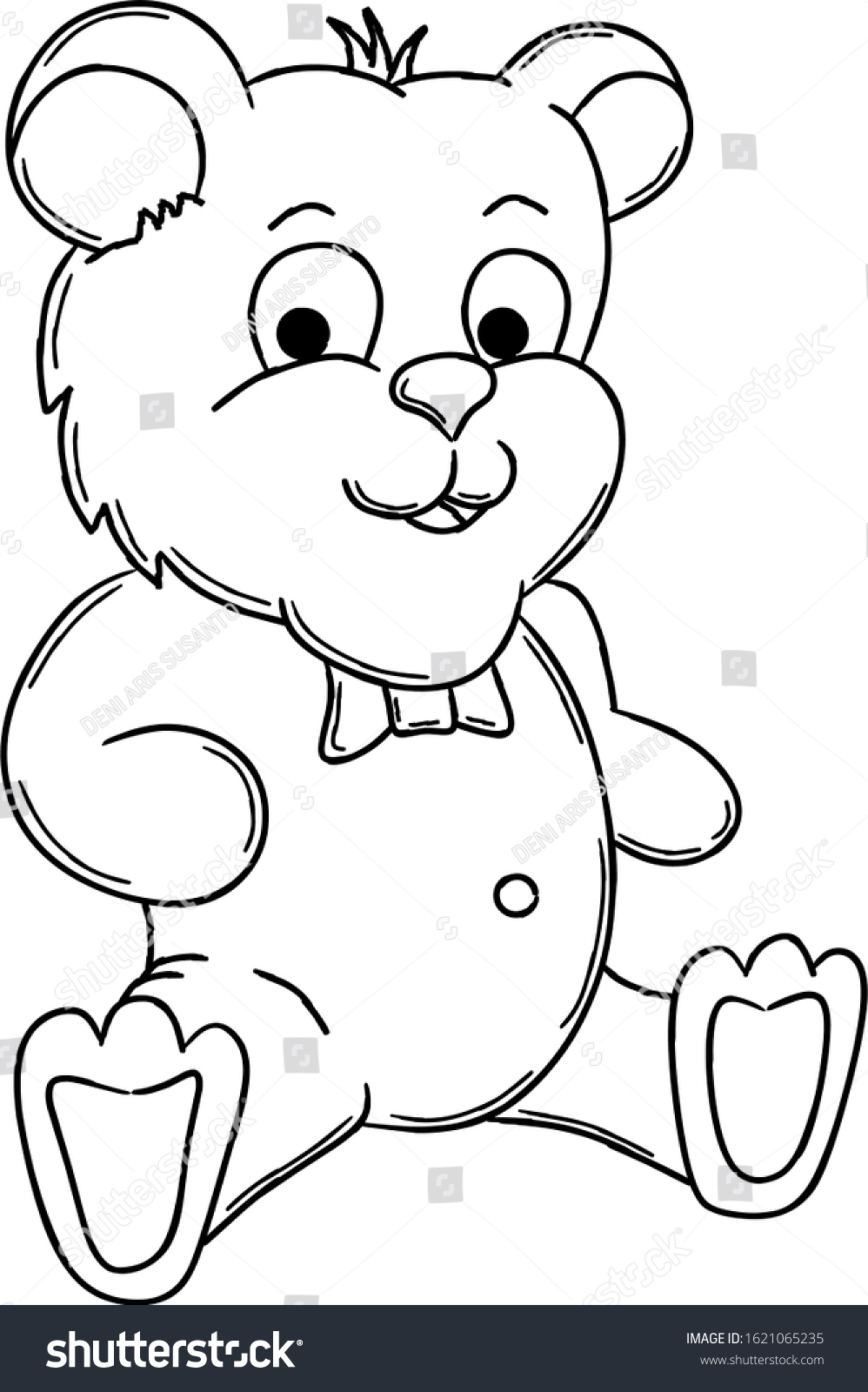 Teddy Bear Coloring Page Useful Coloring Stock Vector (Royalty Free