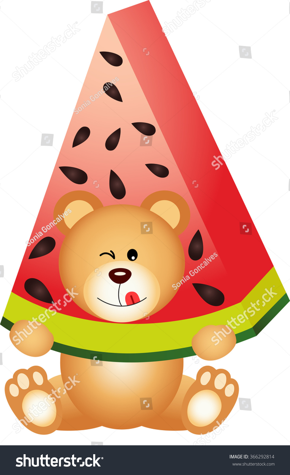 watermelon teddy bear