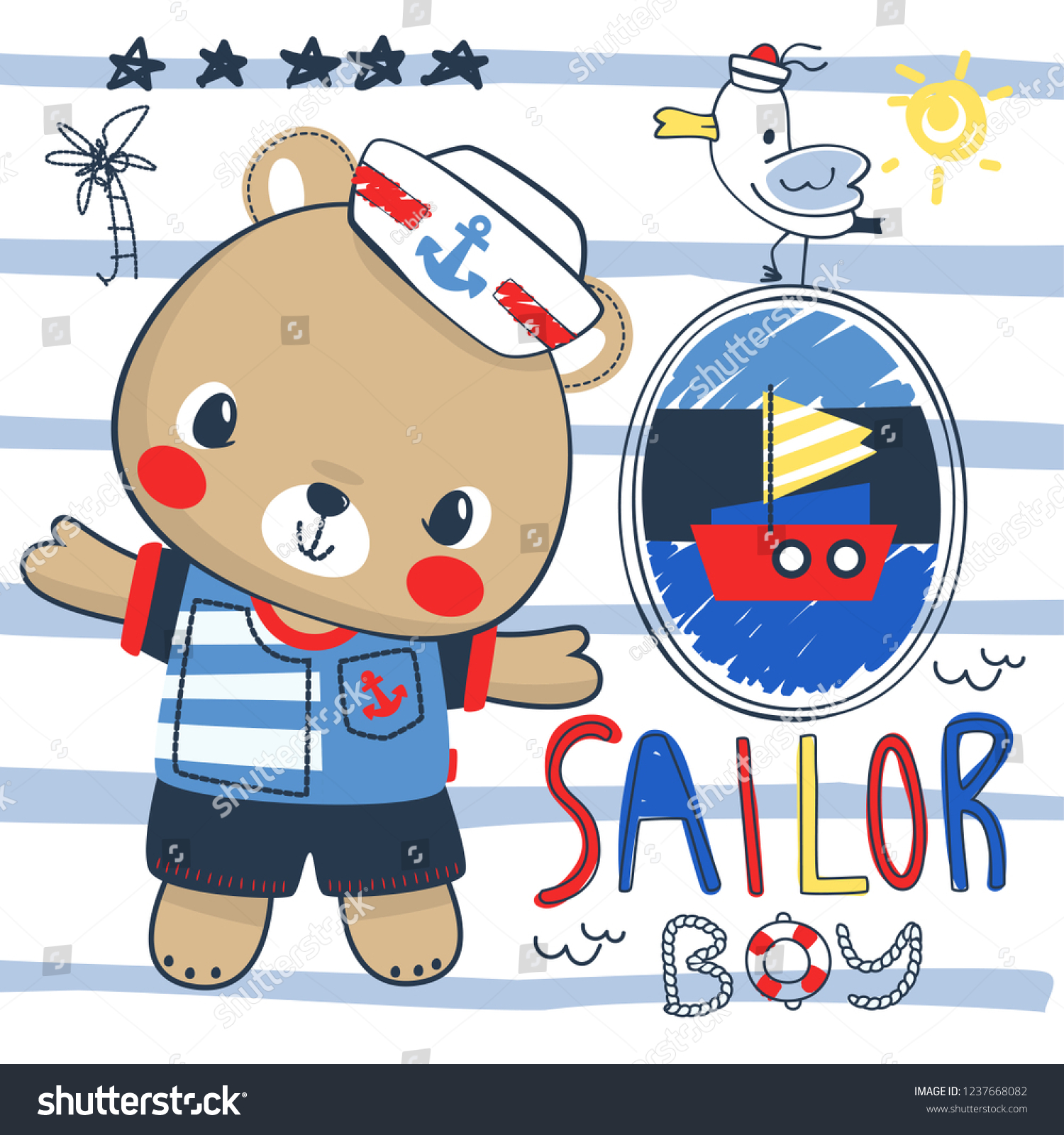 teddy bear in sailor suit