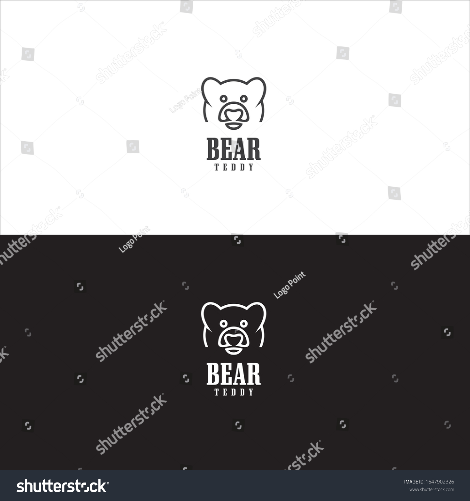 Teddy Bear Logo Vector Stock Vector (Royalty Free) 1647902326 ...