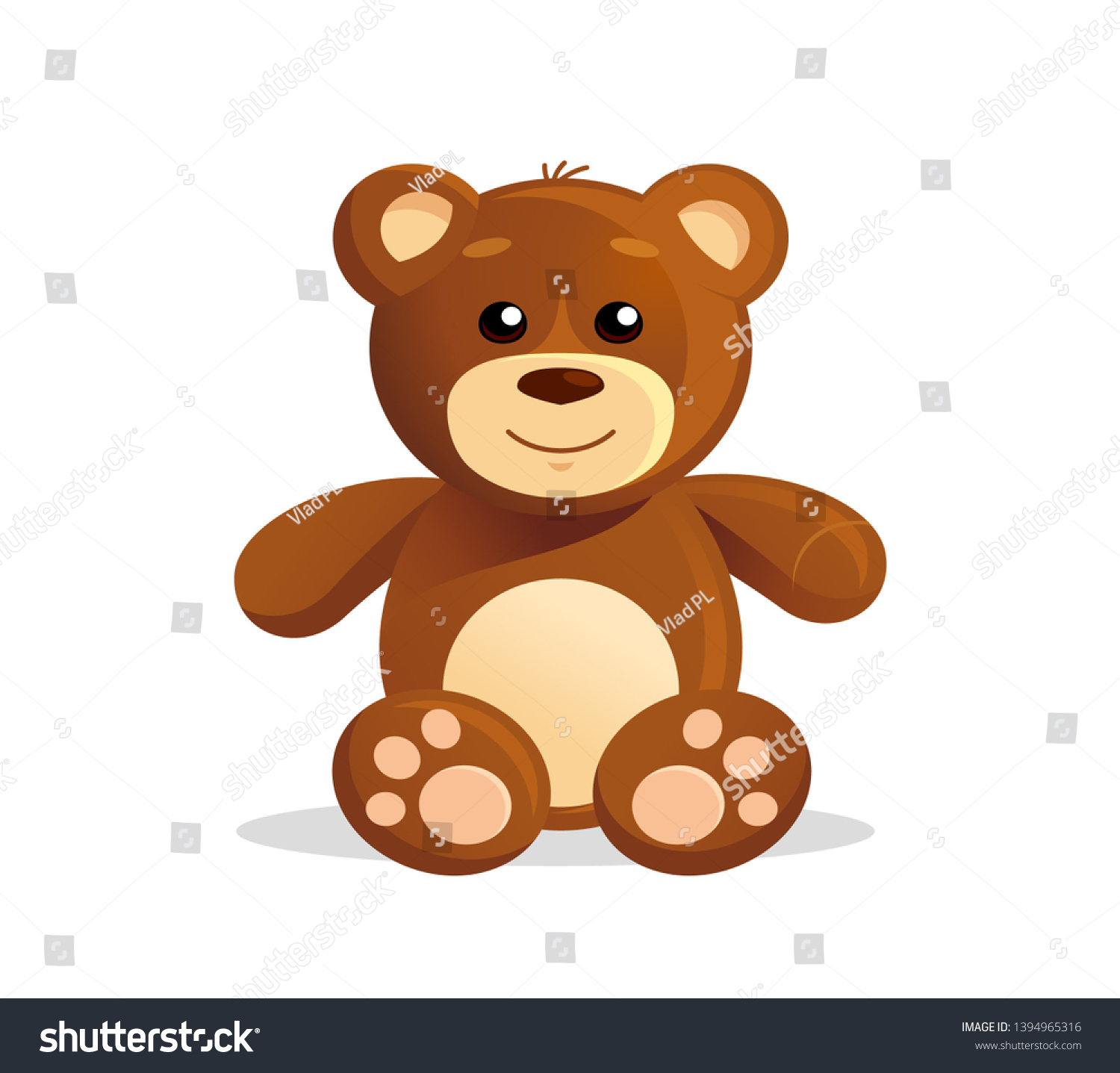 Teddy Bear Toy Kids Vector Illustration Stock Vector (Royalty Free ...