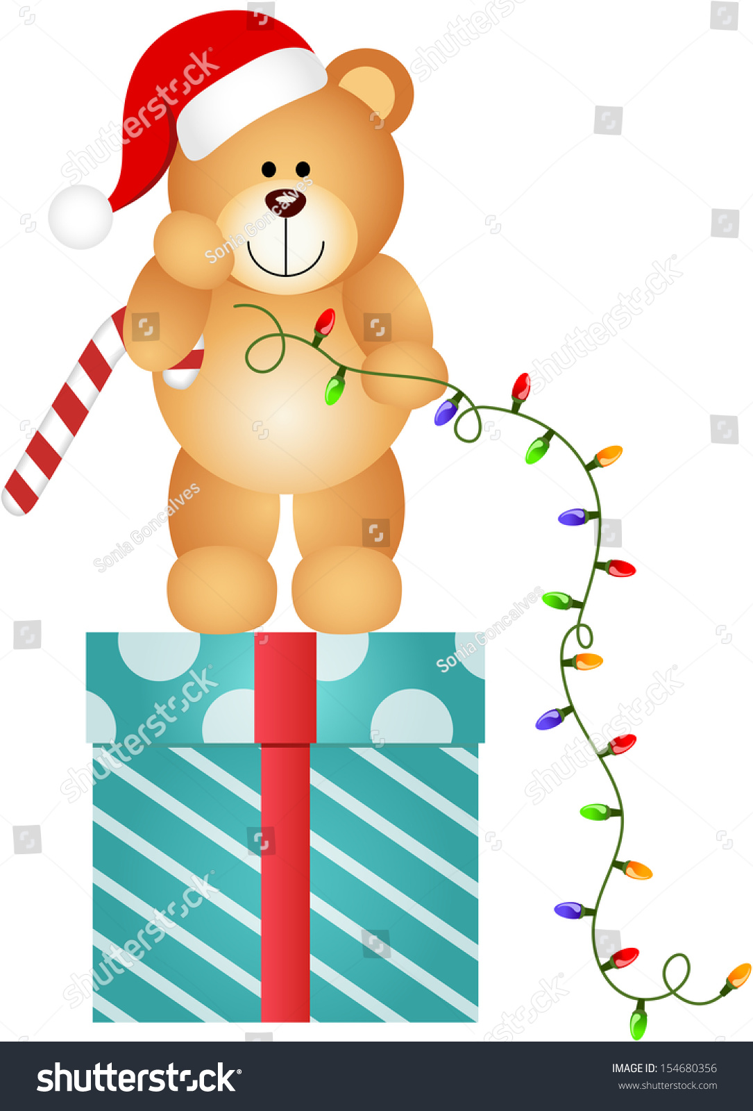 teddy bear christmas lights