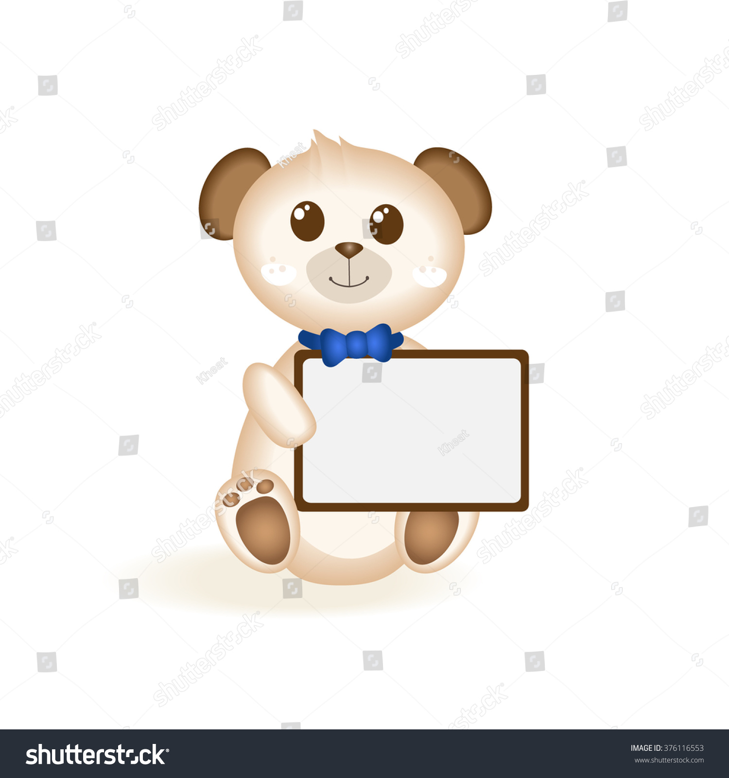 Teddy Bear Empty Billboard Stock Vector (Royalty Free) 376116553 ...