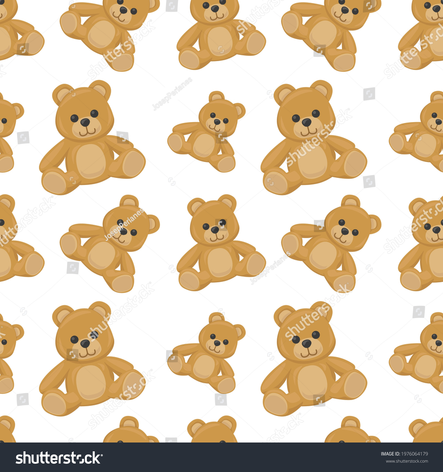 Teddy Icon Emoji Pattern Bear Seamless Stock Vector (Royalty Free ...