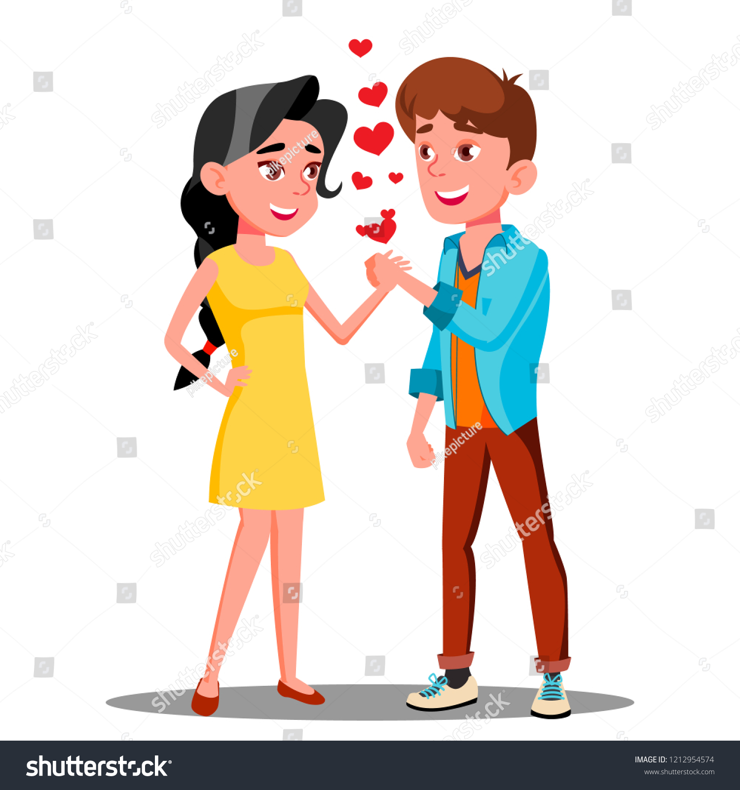 982 Boy girl on first date Stock Illustrations, Images & Vectors ...