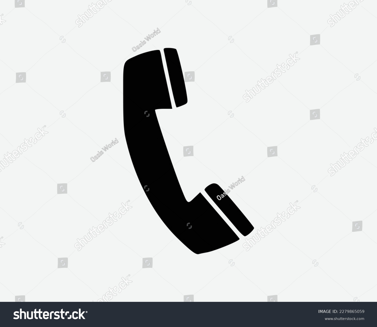 SVG of Telephone Phone Receiver Call Hotline Cell Contact Icon Black White Silhouette Sign Symbol Vector Graphic Clipart Illustration Artwork Pictogram svg