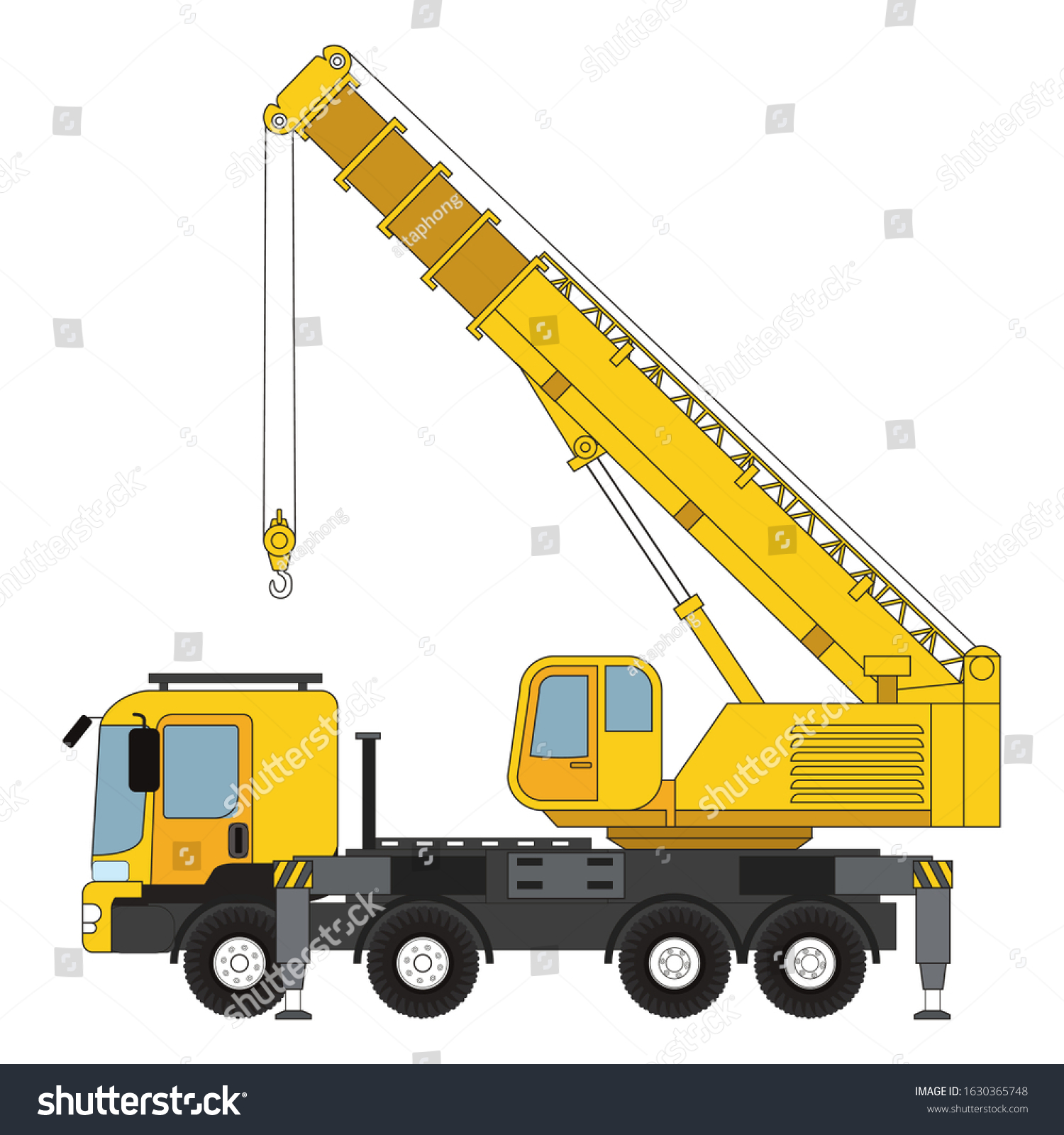 Telescopic Cranes Components Telescopic Cranes Graphic Stock Vector ...