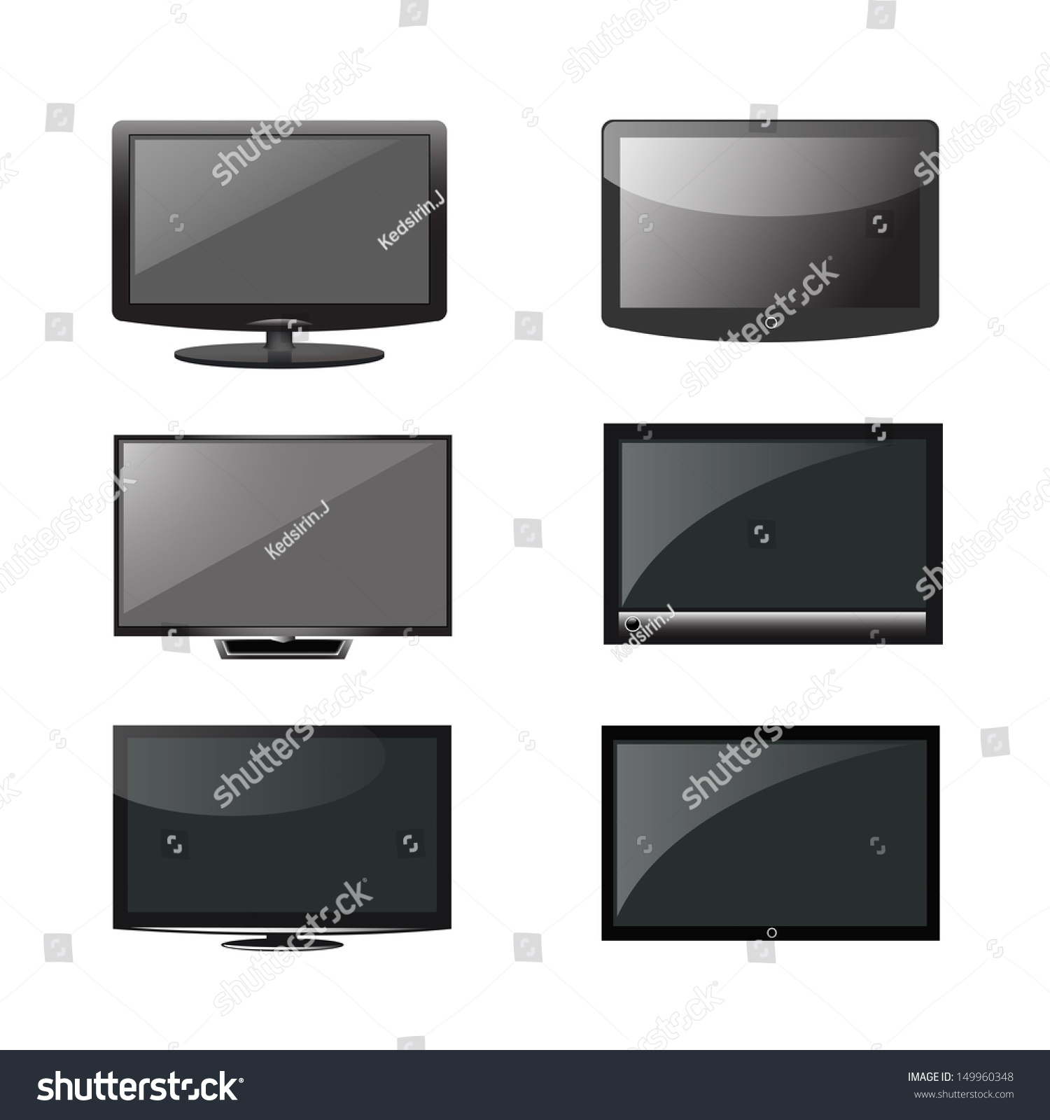 Television Vector Set - 149960348 : Shutterstock