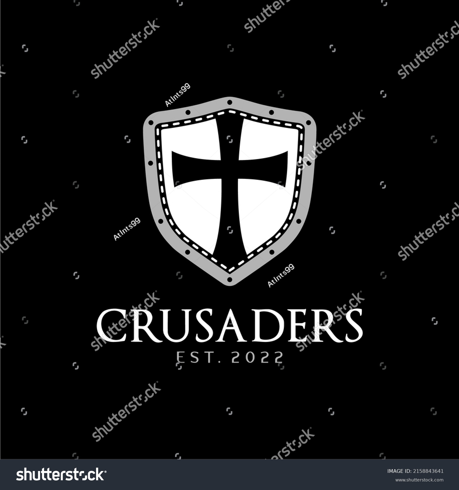 Templar Shield Crusaders Christian Cross Logo Stock Vector Royalty Free Shutterstock