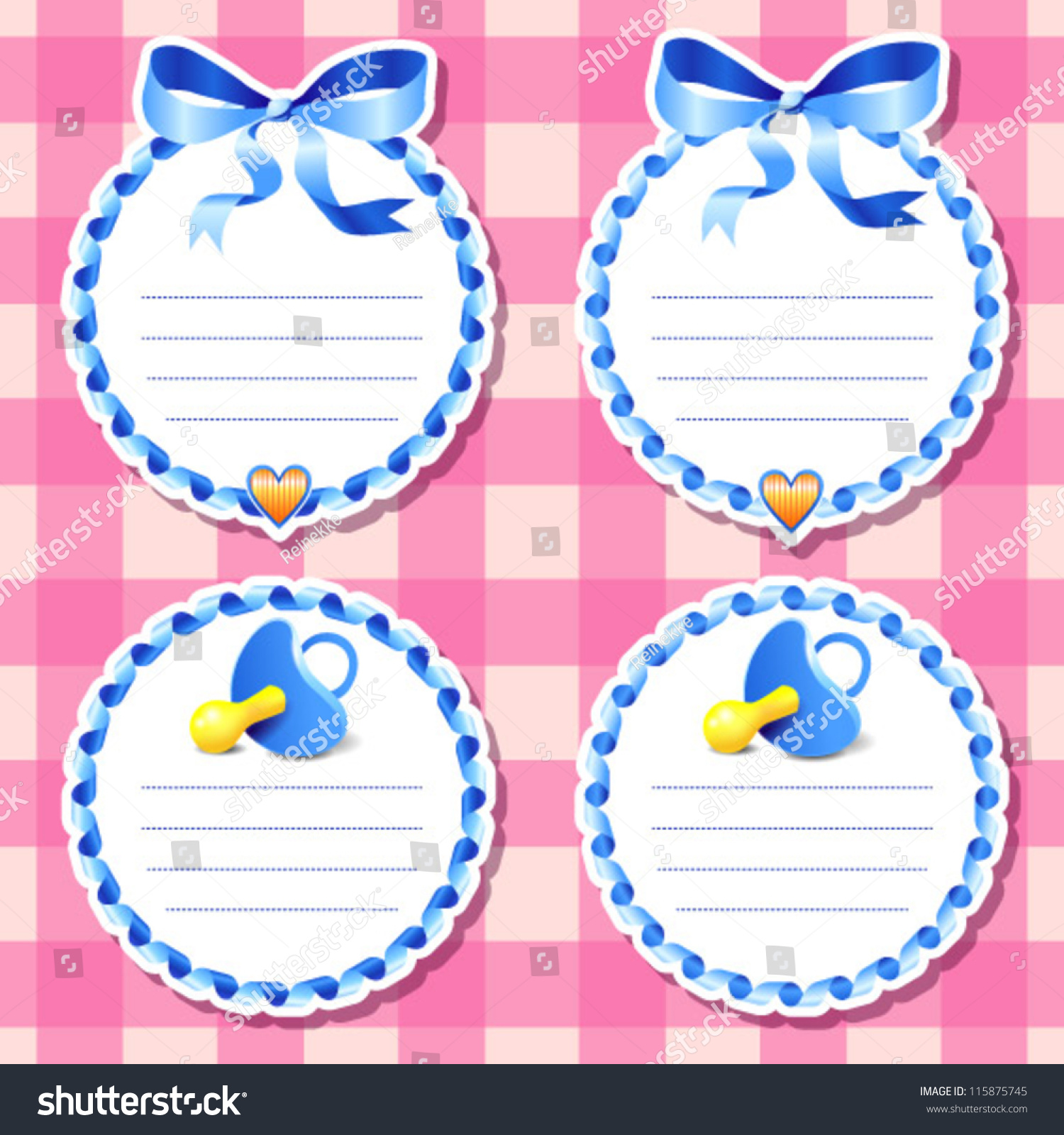 Template Baby Boy Label Stock Vector Illustration 115875745 : Shutterstock
