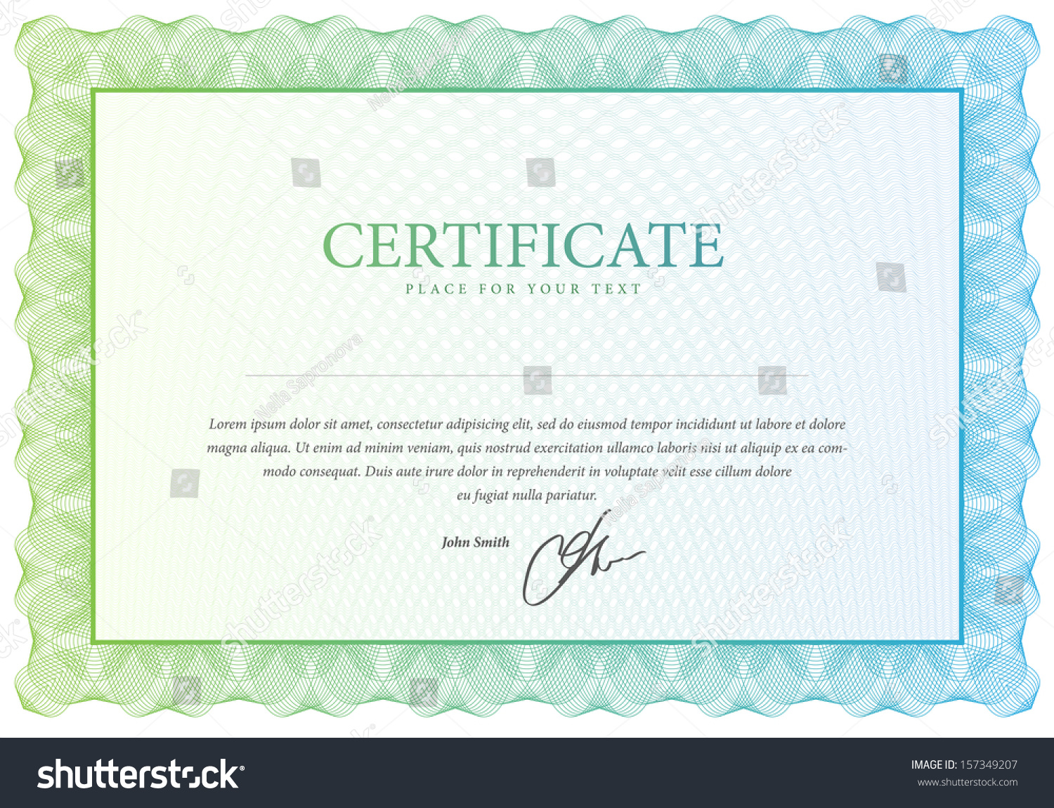 Template Gray Border Diplomas Certificate Stock Vecto - Vrogue.co