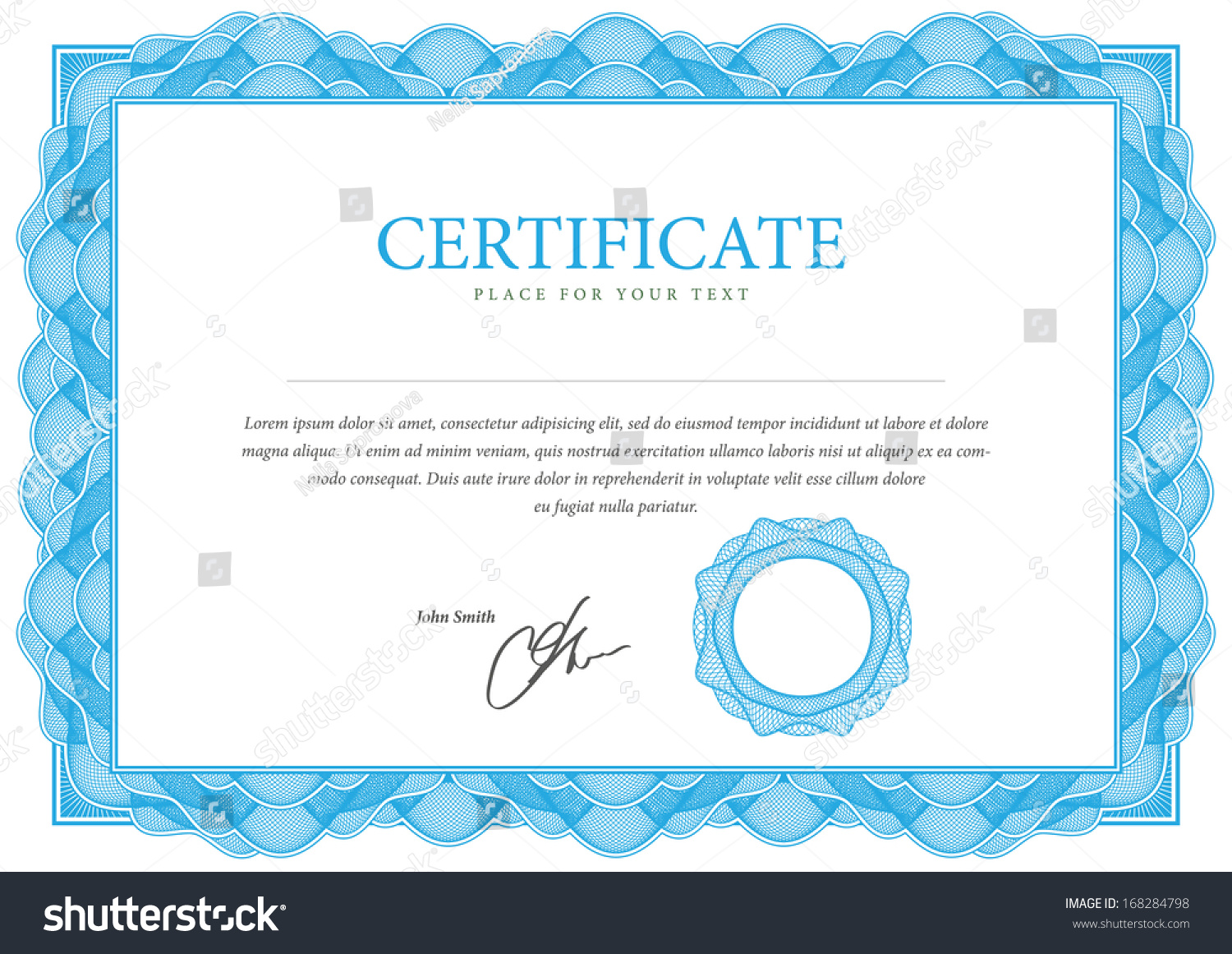 Template Border Diplomas Certificate Currency Vector Stock Vector ...