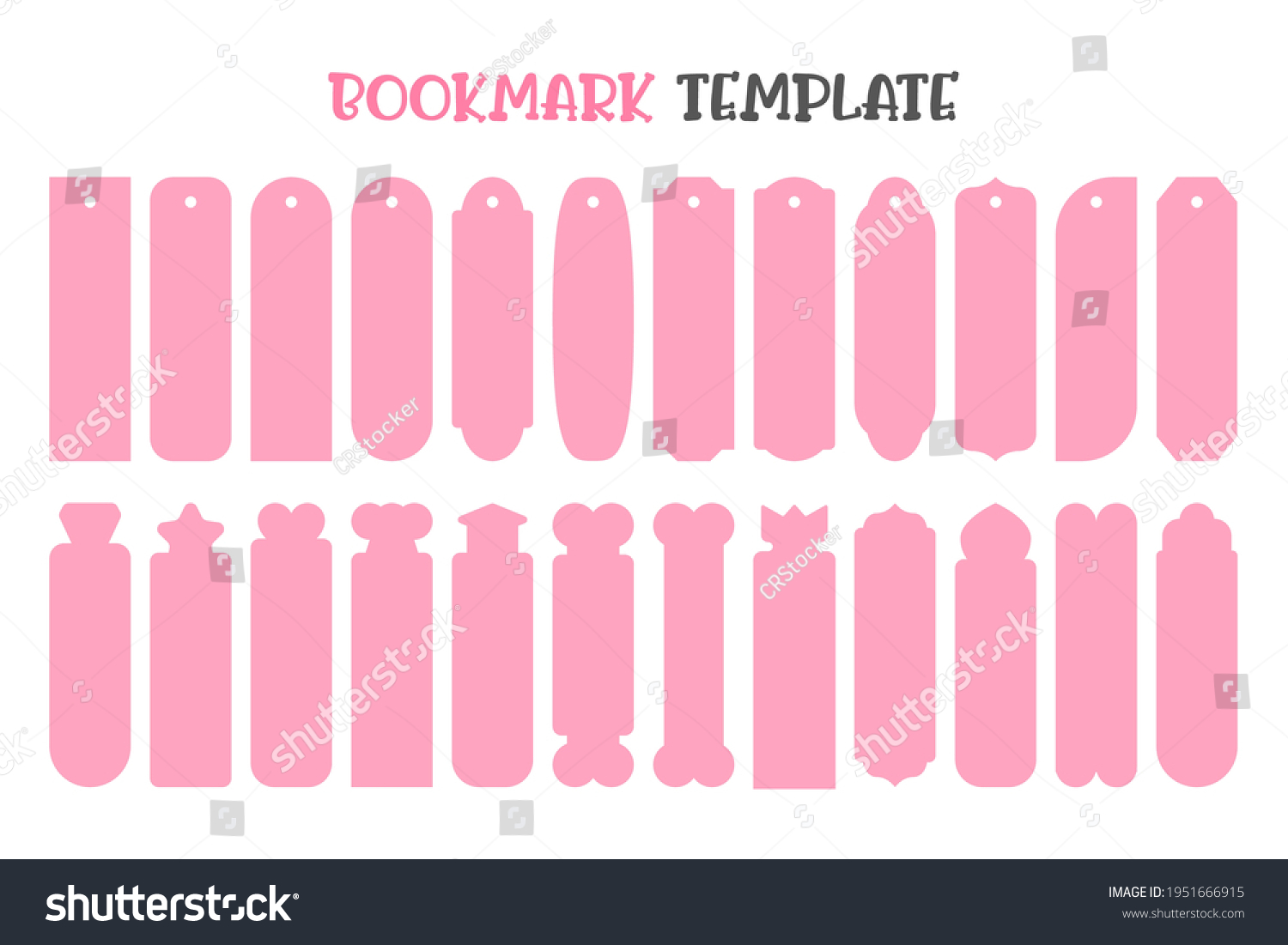 SVG of Template design vector for paper bookmarks Isolated on white background svg