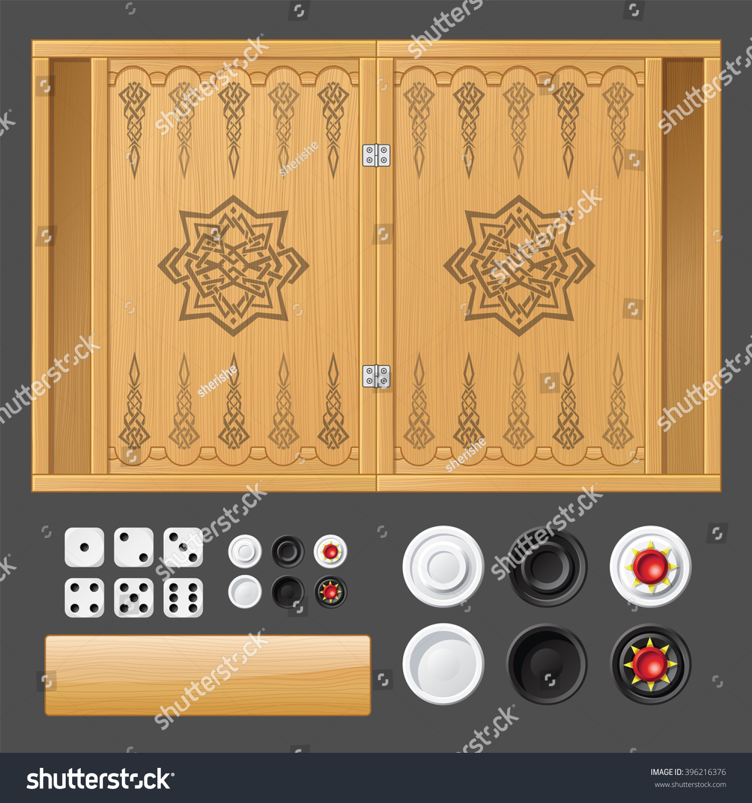 SVG of Template for backgammon game svg