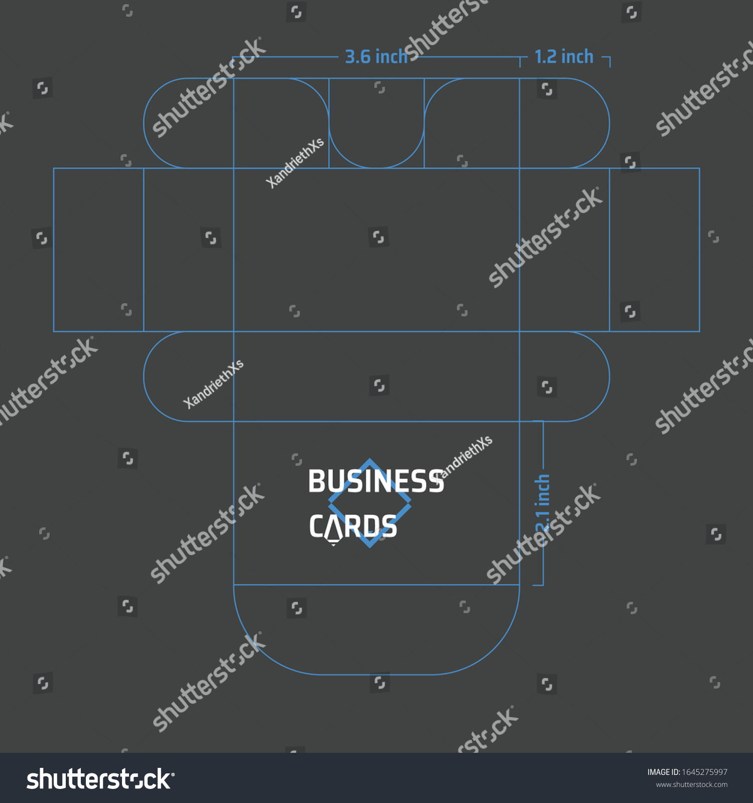 Template Visiting Card Box Packaging Design Stock Vector (Royalty Free ...