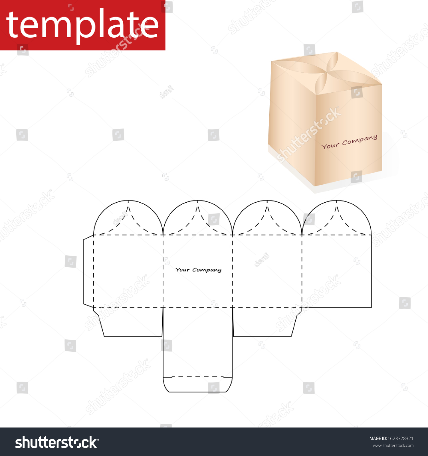 Template Retail Box Template Stock Vector (Royalty Free) 1623328321 ...