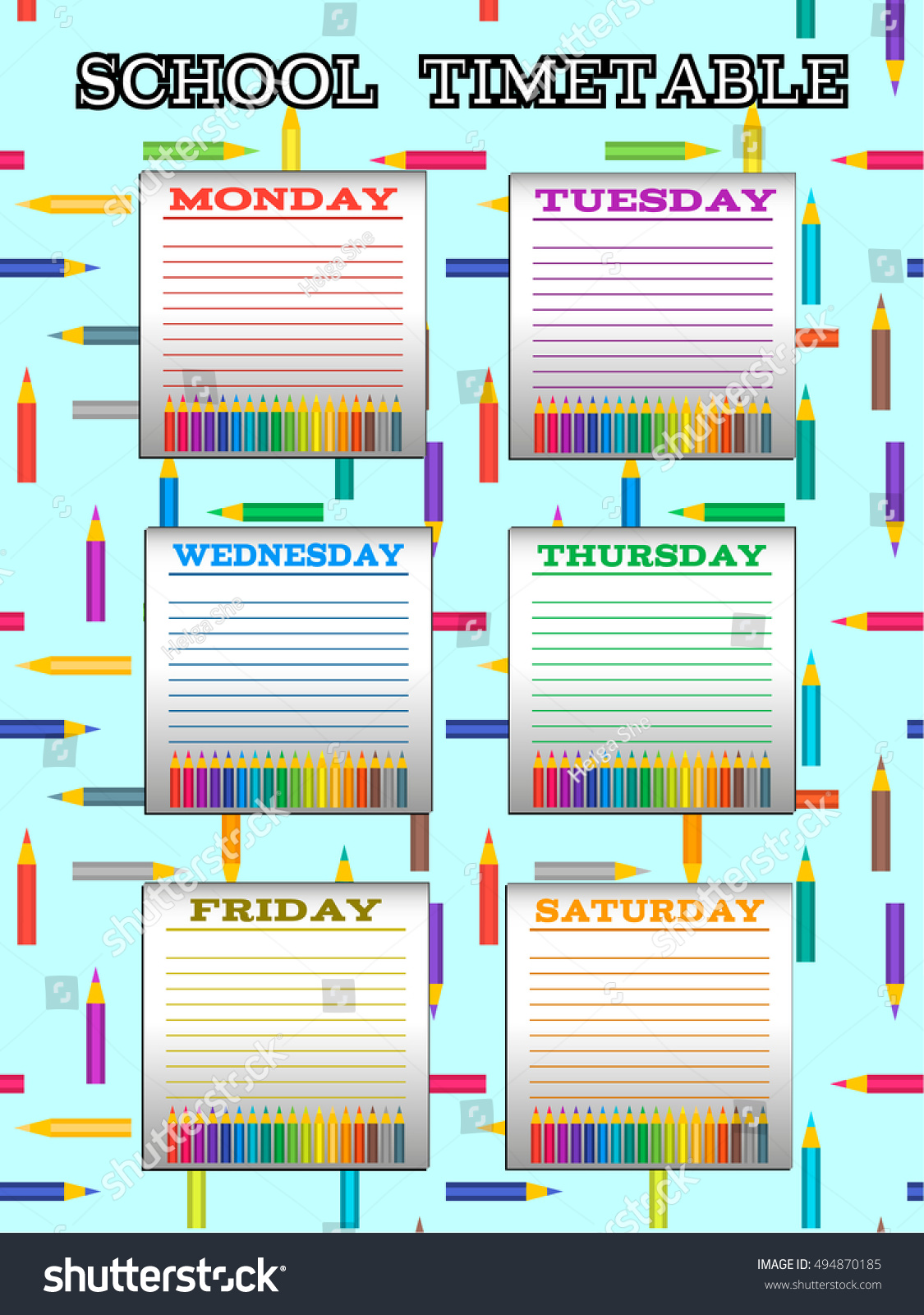 timetable school template
