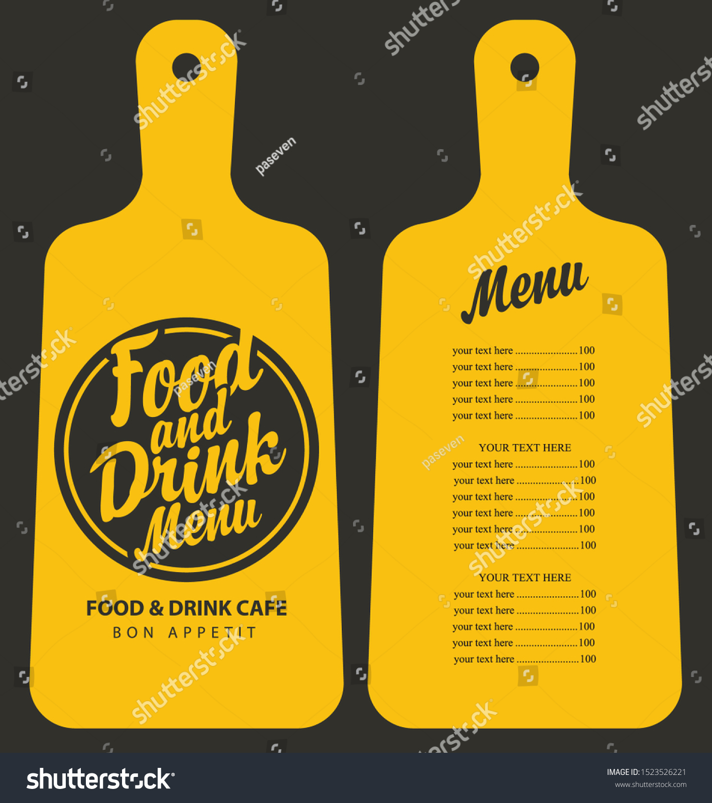 template-vector-food-drink-menu-price-stock-vector-royalty-free