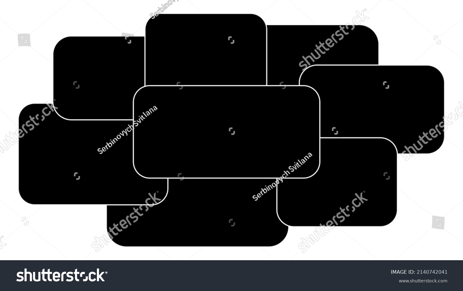 Templates Collage Eight Frame Photostemplate Moodboard Stock Vector 