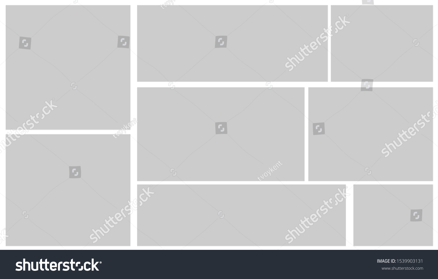 Templates Collage Frames Photo Illustration Branding Stock Vector ...