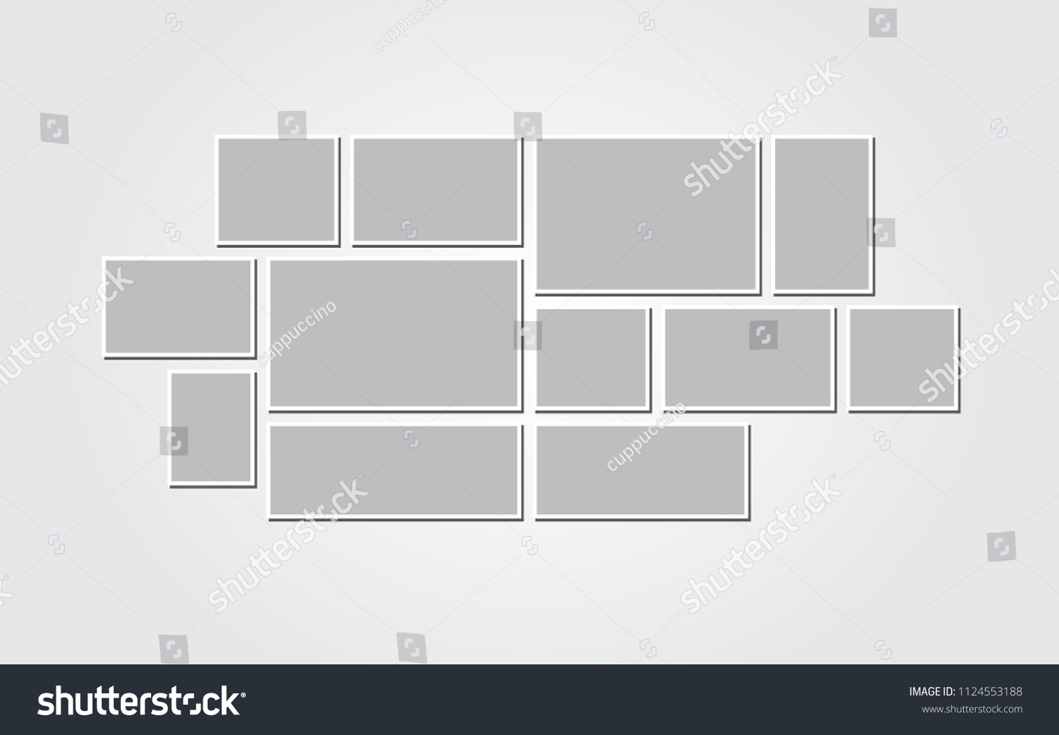 Templates Collage Frames Photo Illustration Montage Stock Vector ...