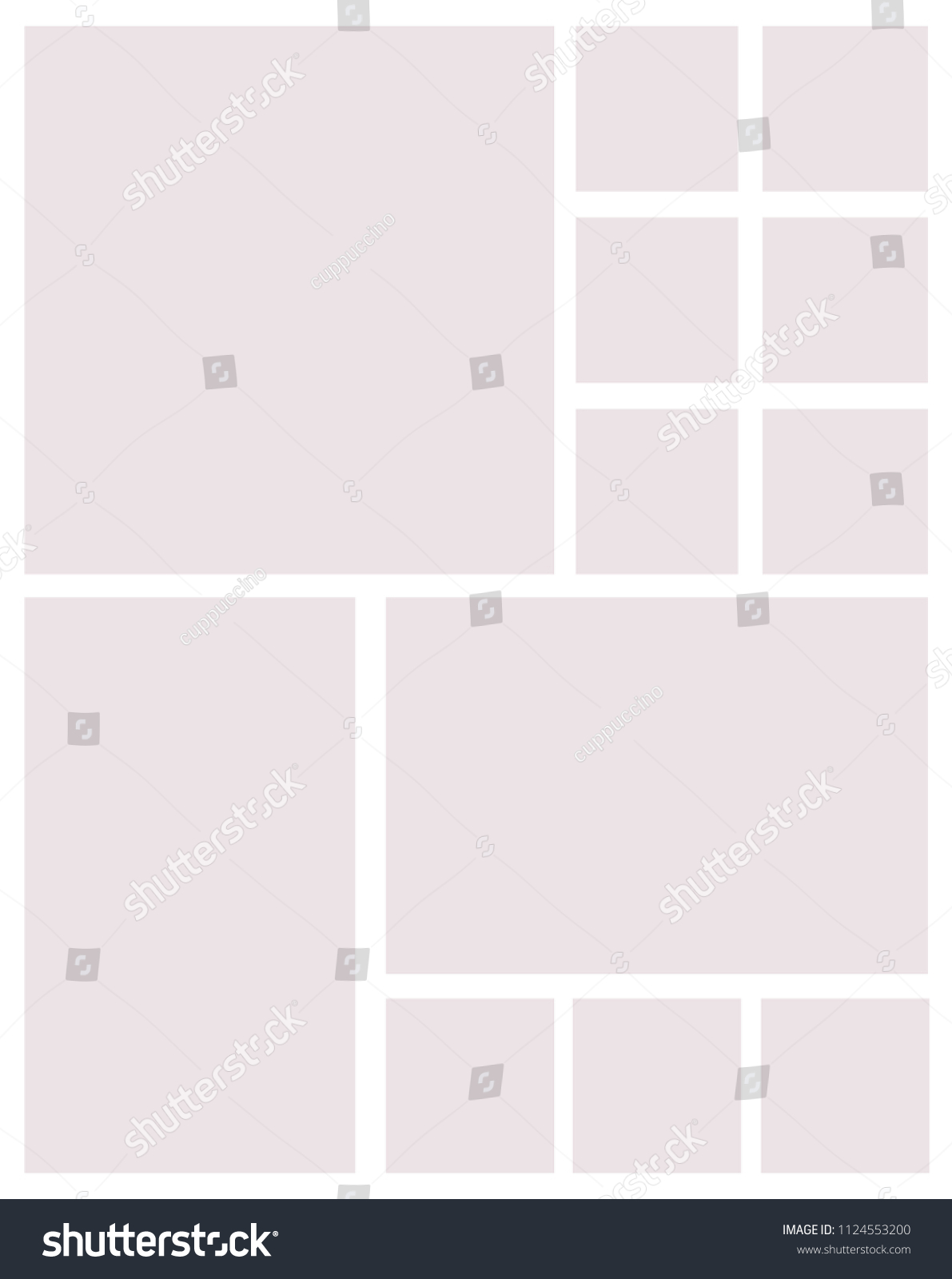 Templates Collage Frames Photo Illustration Montage Stock Vector ...