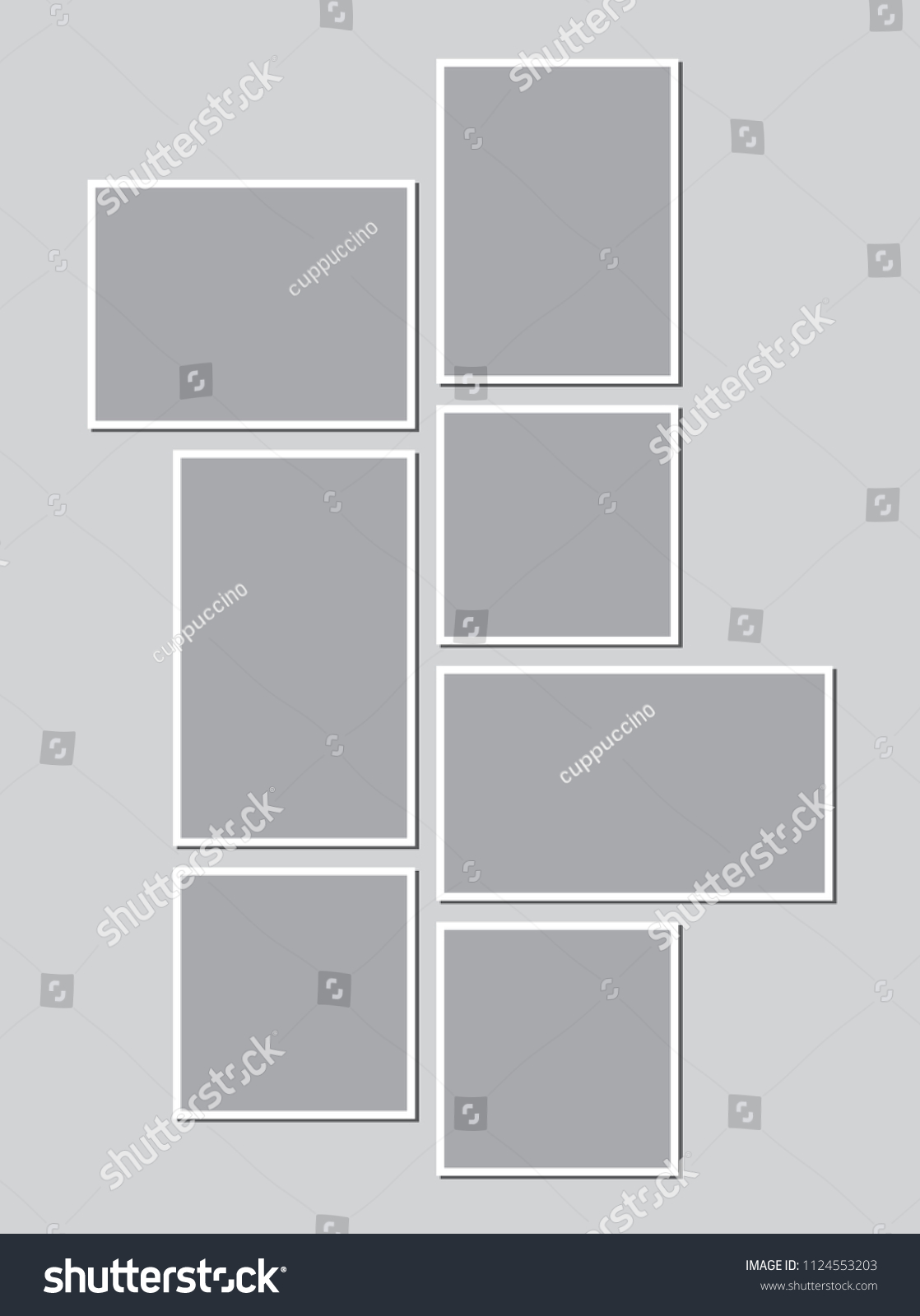 Templates Collage Frames Photo Illustration Montage Stock Vector ...