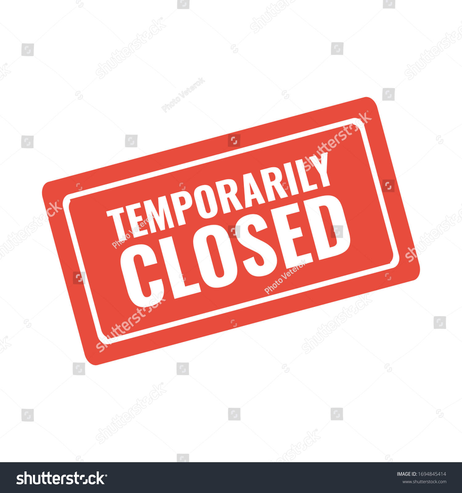 Temporarily Closed Red Stamp Warning Sign Stock Vector (Royalty Free ...