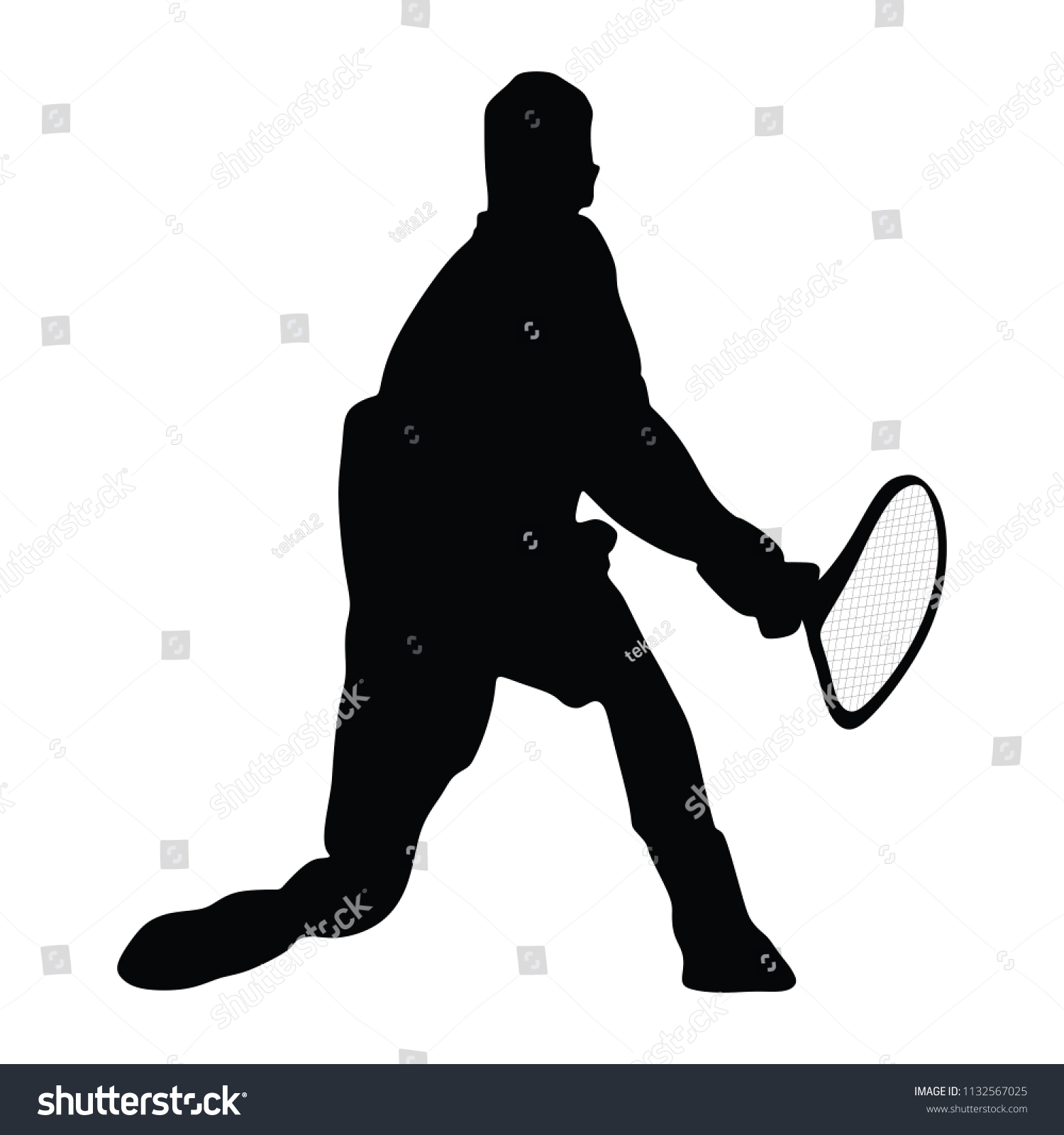 Tennis Player Silhouette Man Tennis Players Stock Vector (Royalty Free ...