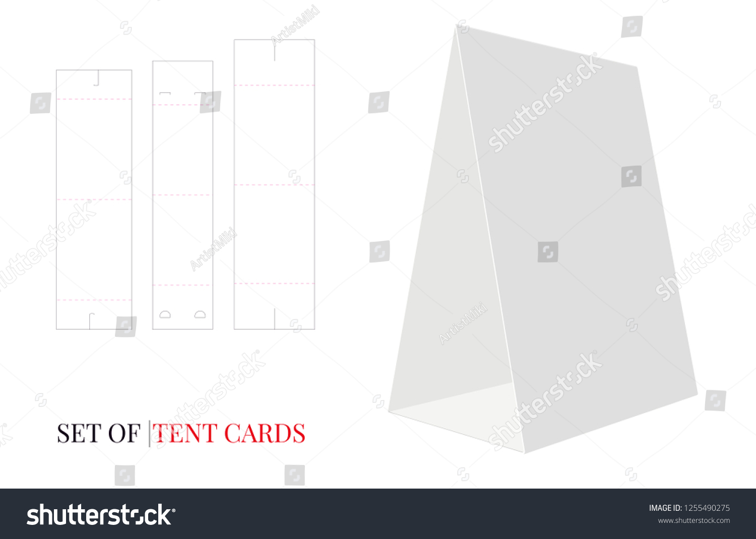 Tent Branding Card Template Vector Die Stock Vector (Royalty Free In Blank Tent Card Template