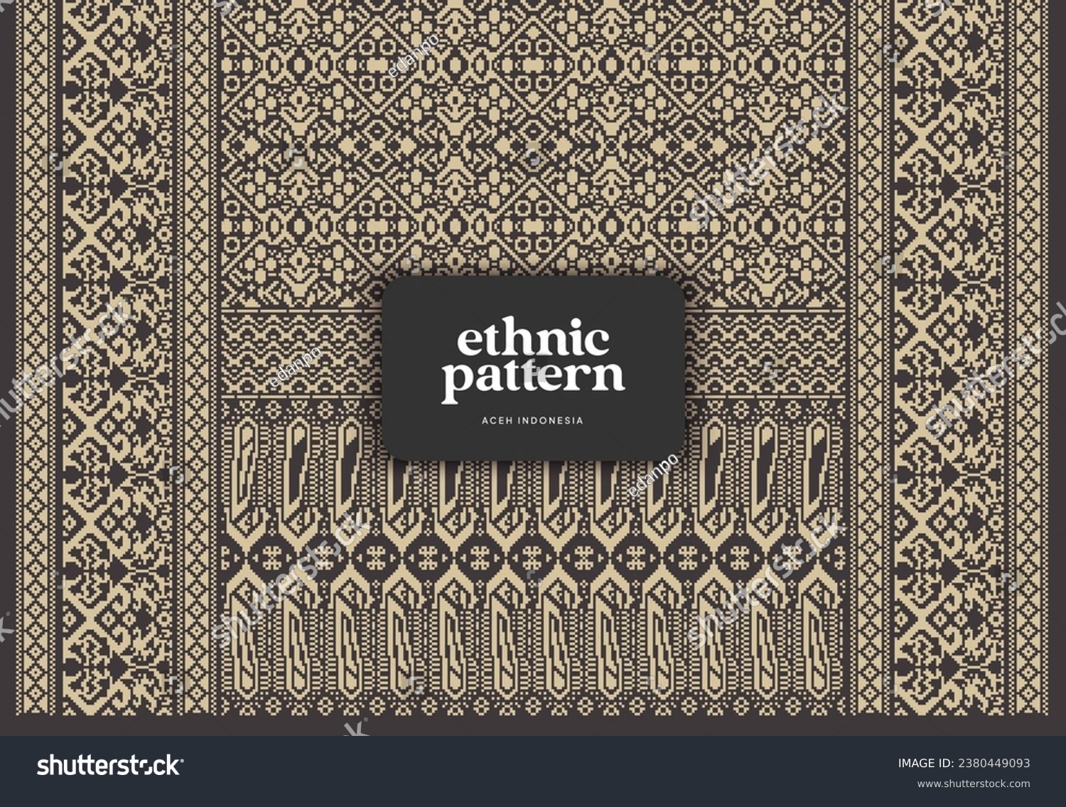 SVG of Tenun Indonesia Aceh Pattern weaving background svg