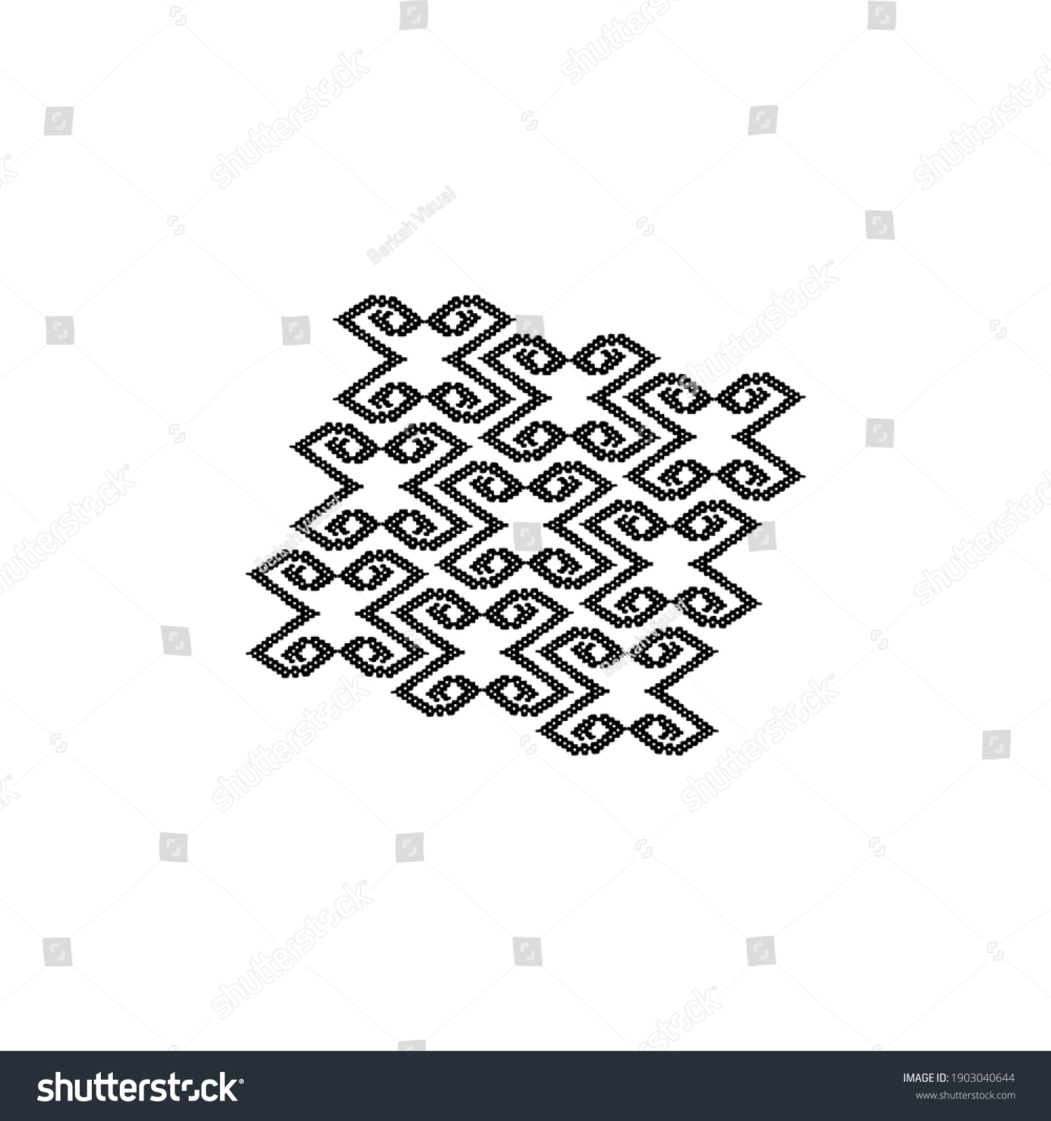 Tenun Motive Indonesian Woven Fabric Motive Stock Vector (Royalty Free ...