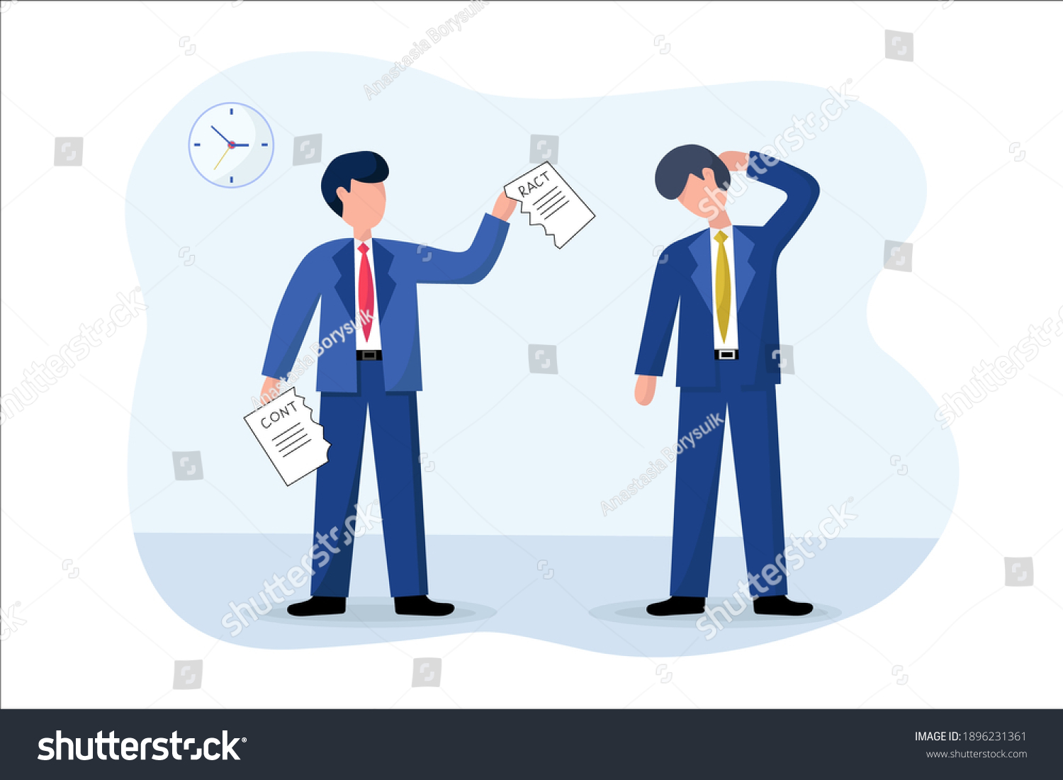 Termination Contract Concept Termination Contract Director Stock Vector