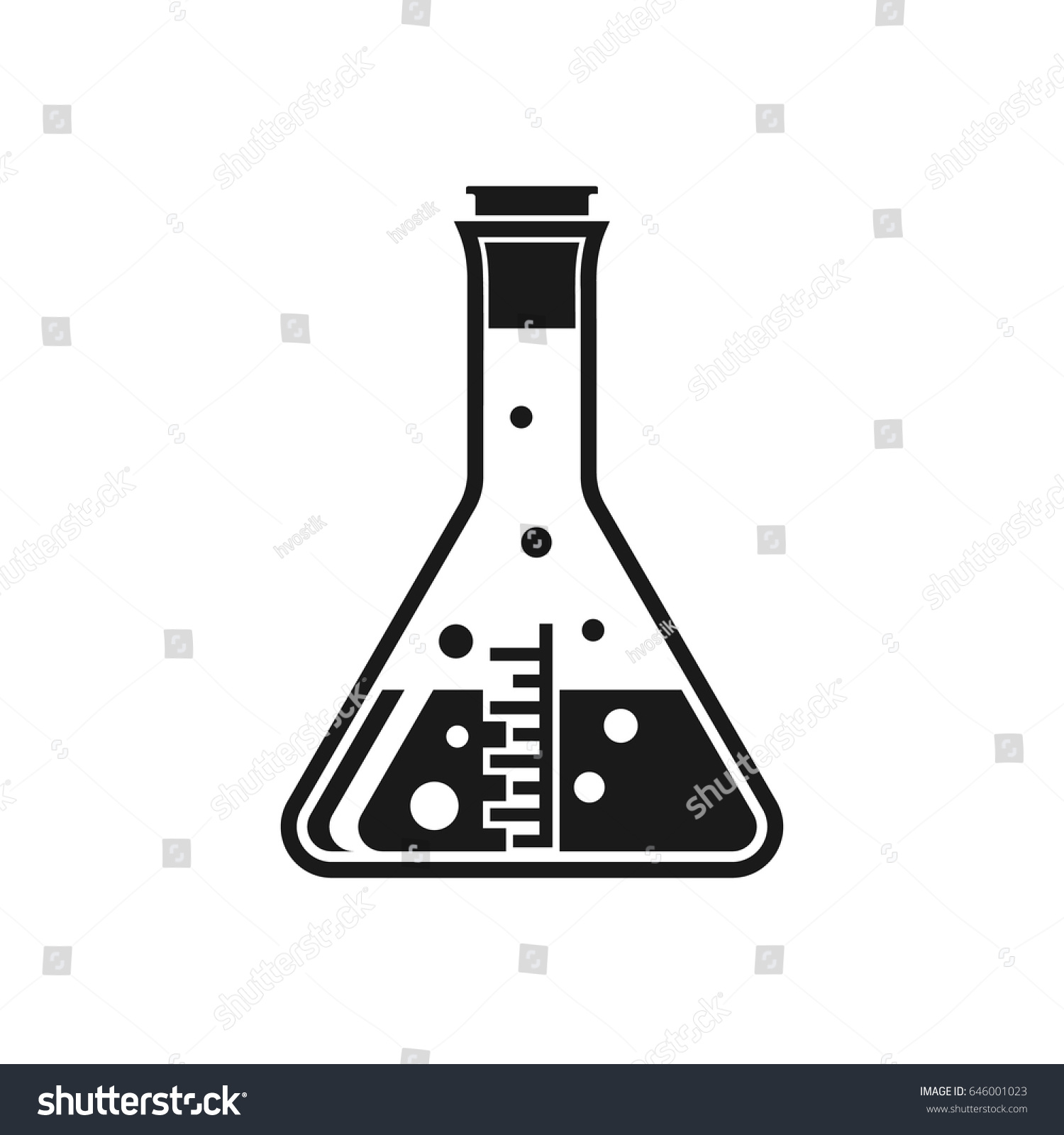 Test Tube Black Silhouette Flask Icon Stock Vector (Royalty Free ...