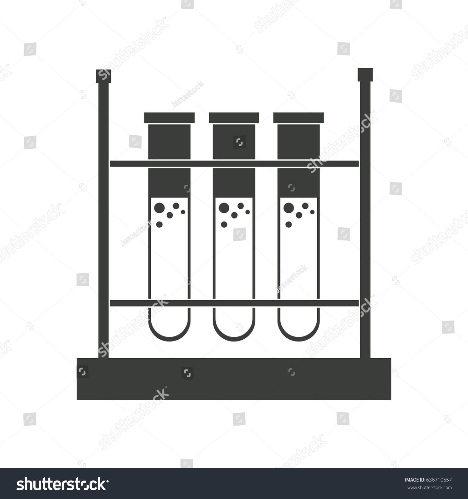 Test Tube Rack Laboratory Chemistry Equipment Stock Vector (Royalty ...