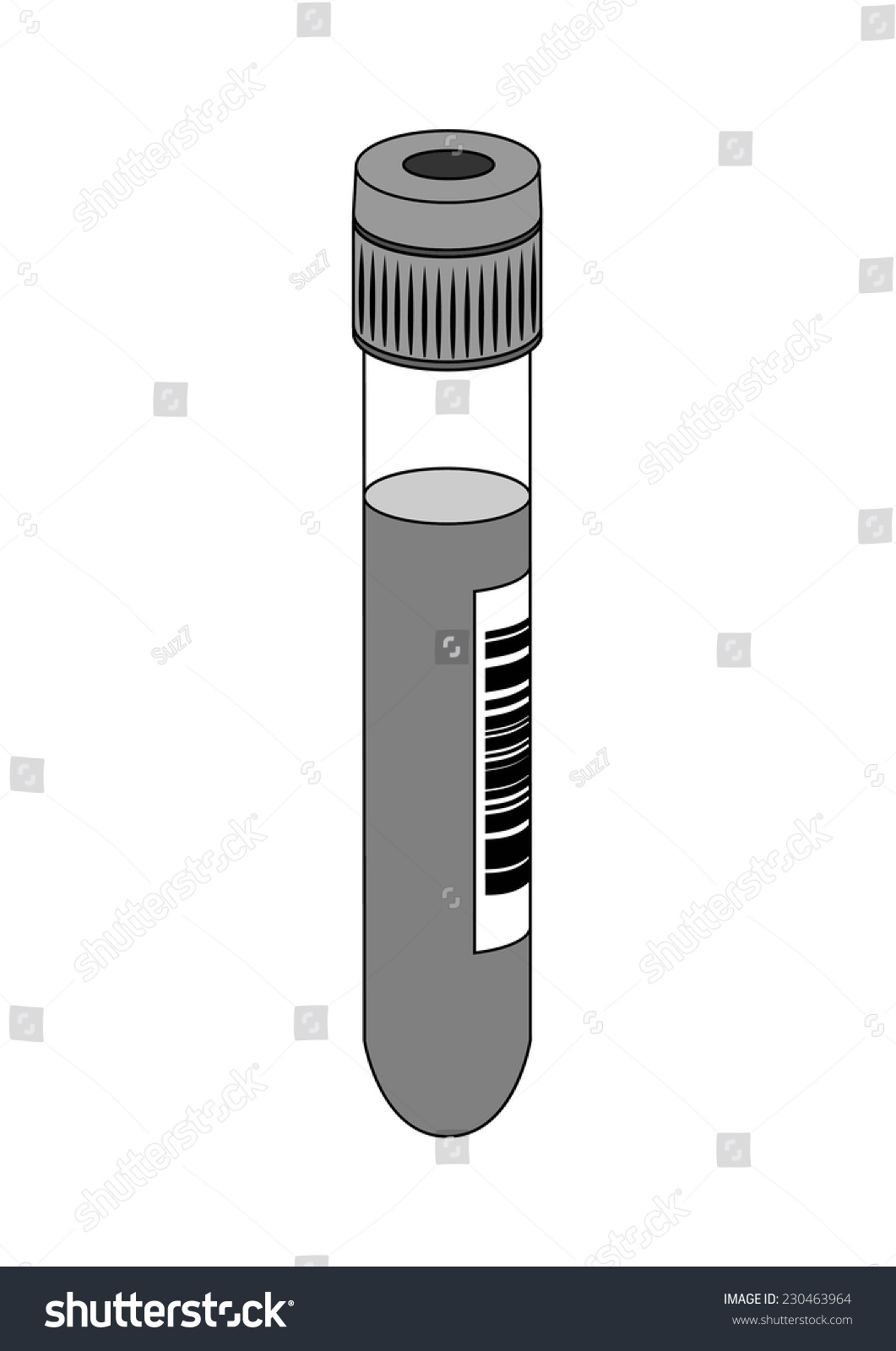 Test Tube Vector Drawing image vectorielle de stock (libre de droits