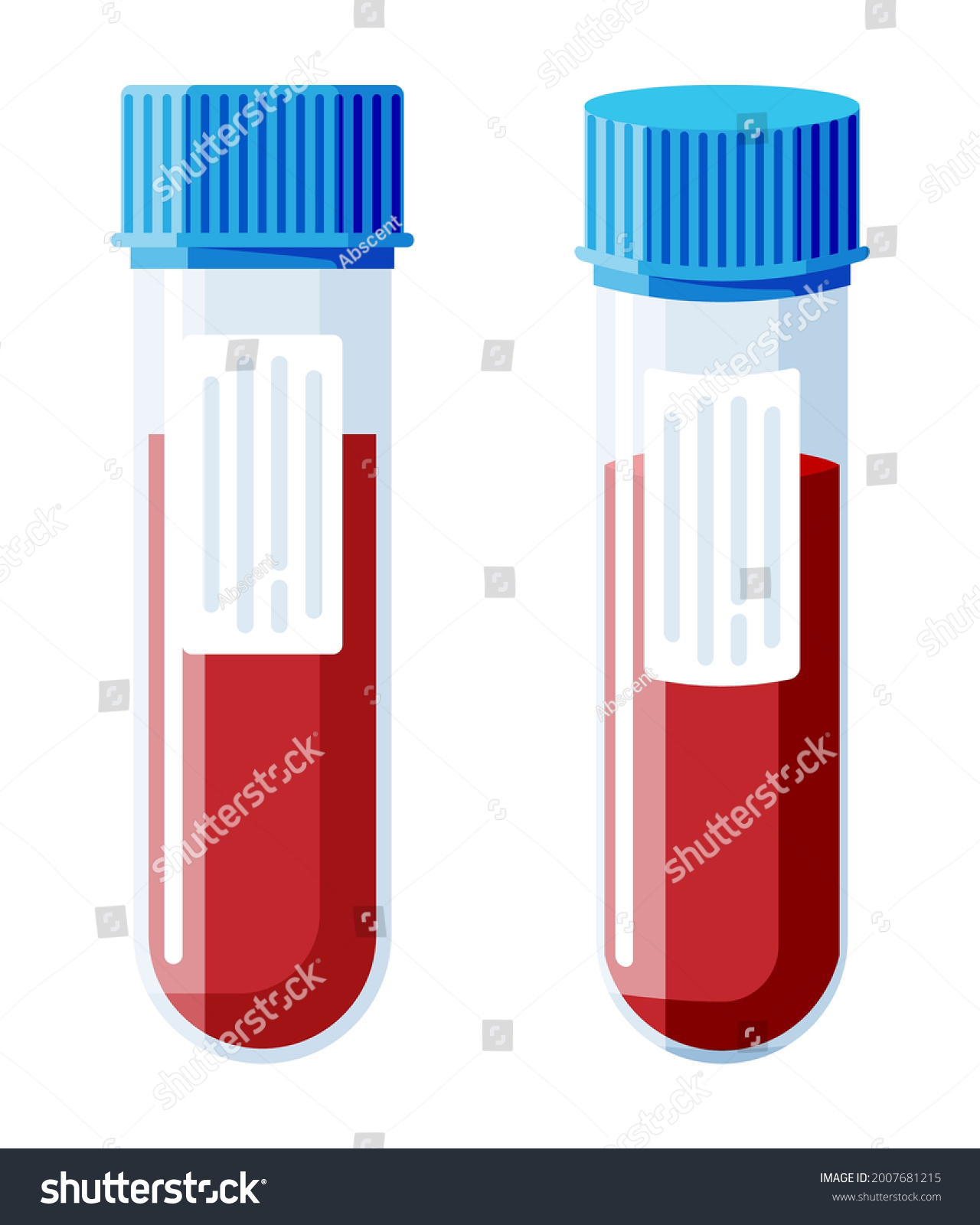 Test Tube Blood Sample Isolated General Stock Vector (royalty Free 