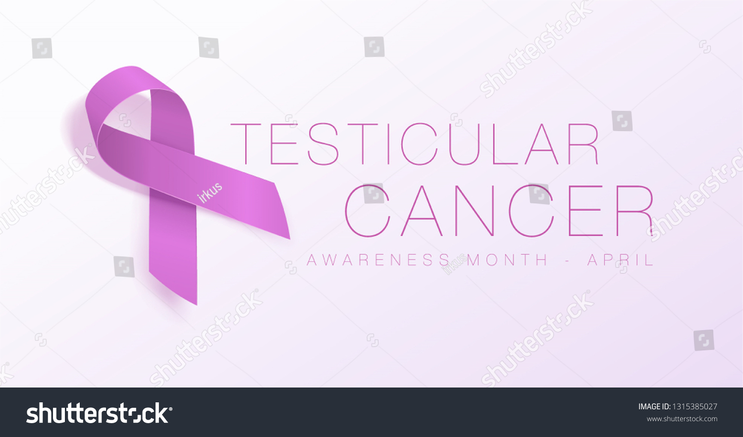 Testicular Cancer Awareness Calligraphy Poster Design Stock Vector Royalty Free 1315385027